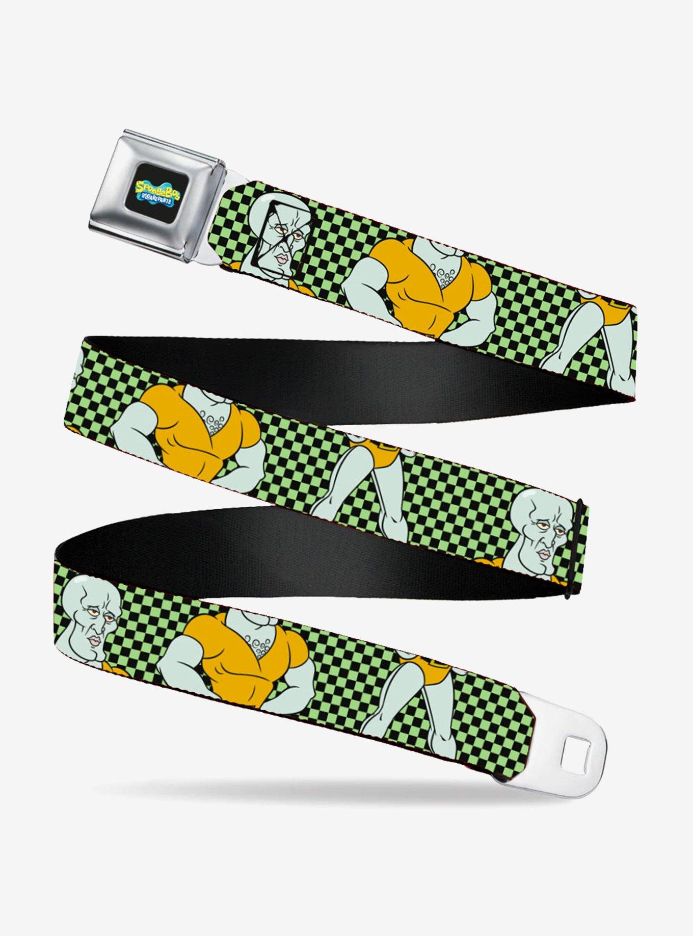 SpongeBob SquarePants Handsome Squidward Pose Checker Seatbelt Belt