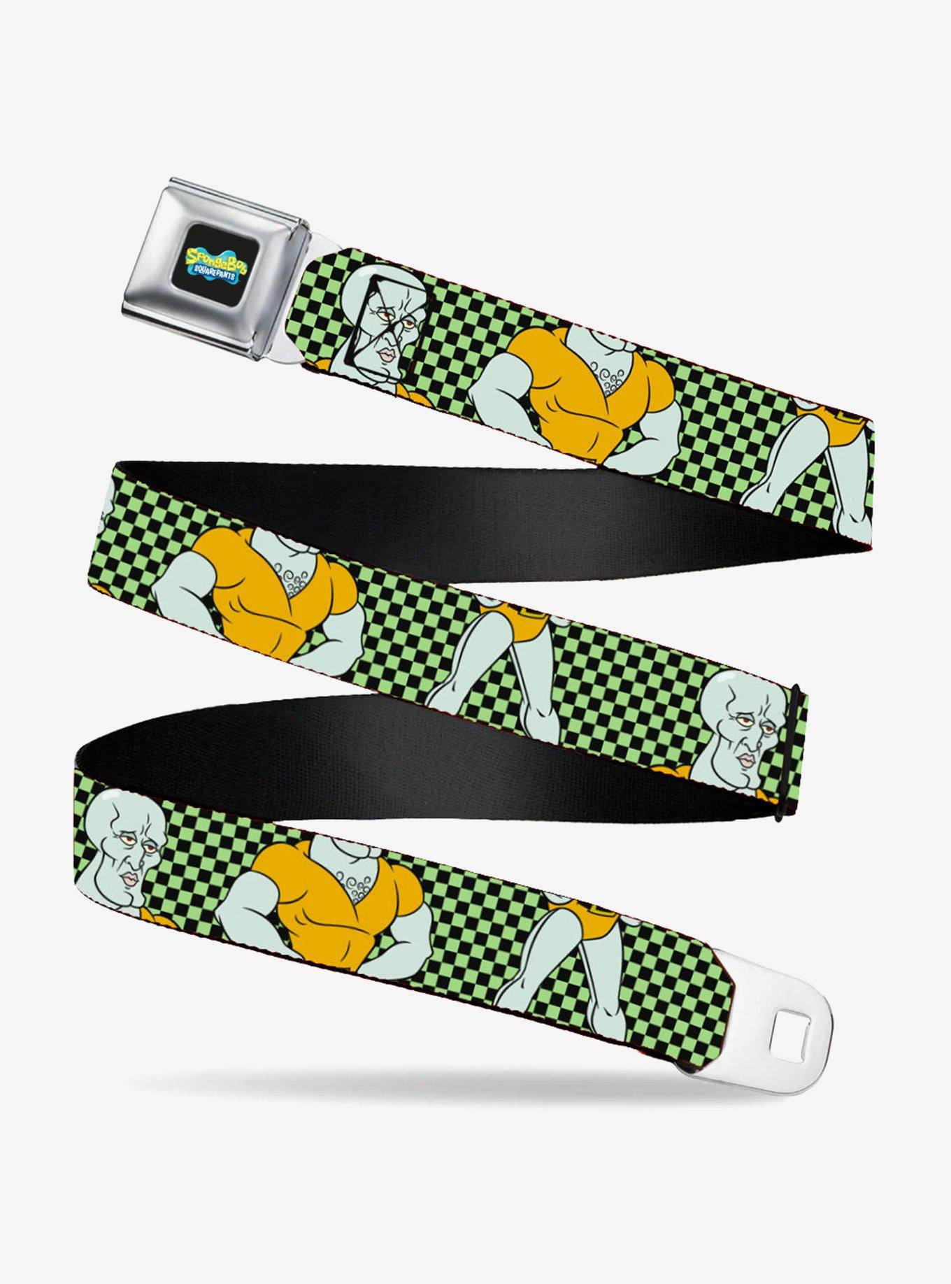 SpongeBob SquarePants Handsome Squidward Pose Checker Seatbelt Belt, , hi-res