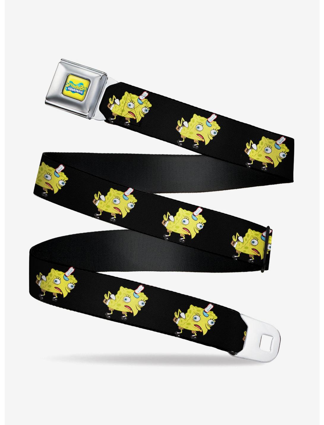 SpongeBob SquarePants Pose Seatbelt Belt, BLACK, hi-res