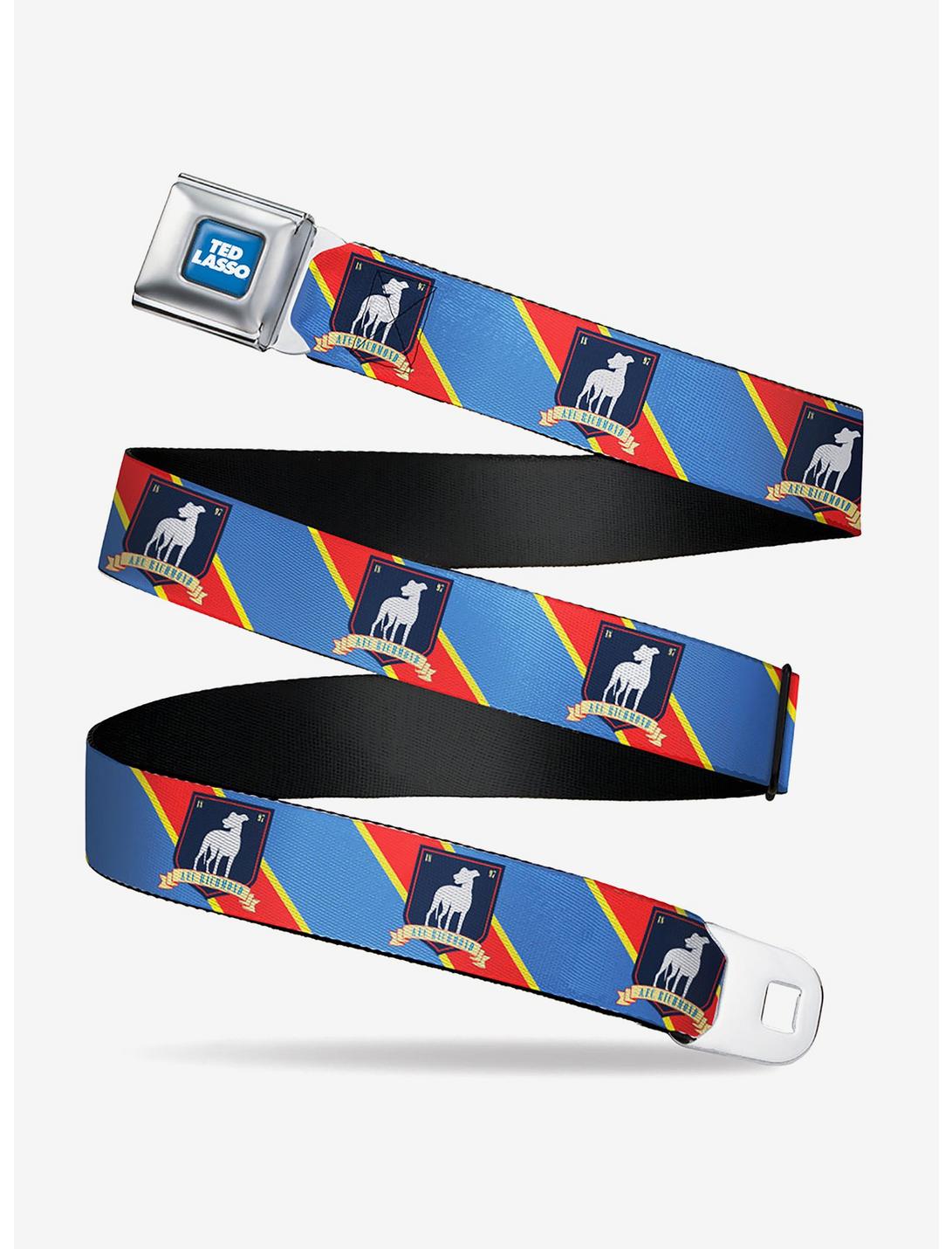 Ted Lasso AFC Richmond Logo Stripe Seatbelt Belt, BLUE, hi-res