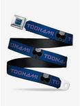 Toonami Title Logo And Robot Tom Head Purples Seatbelt Belt, BLUE, hi-res