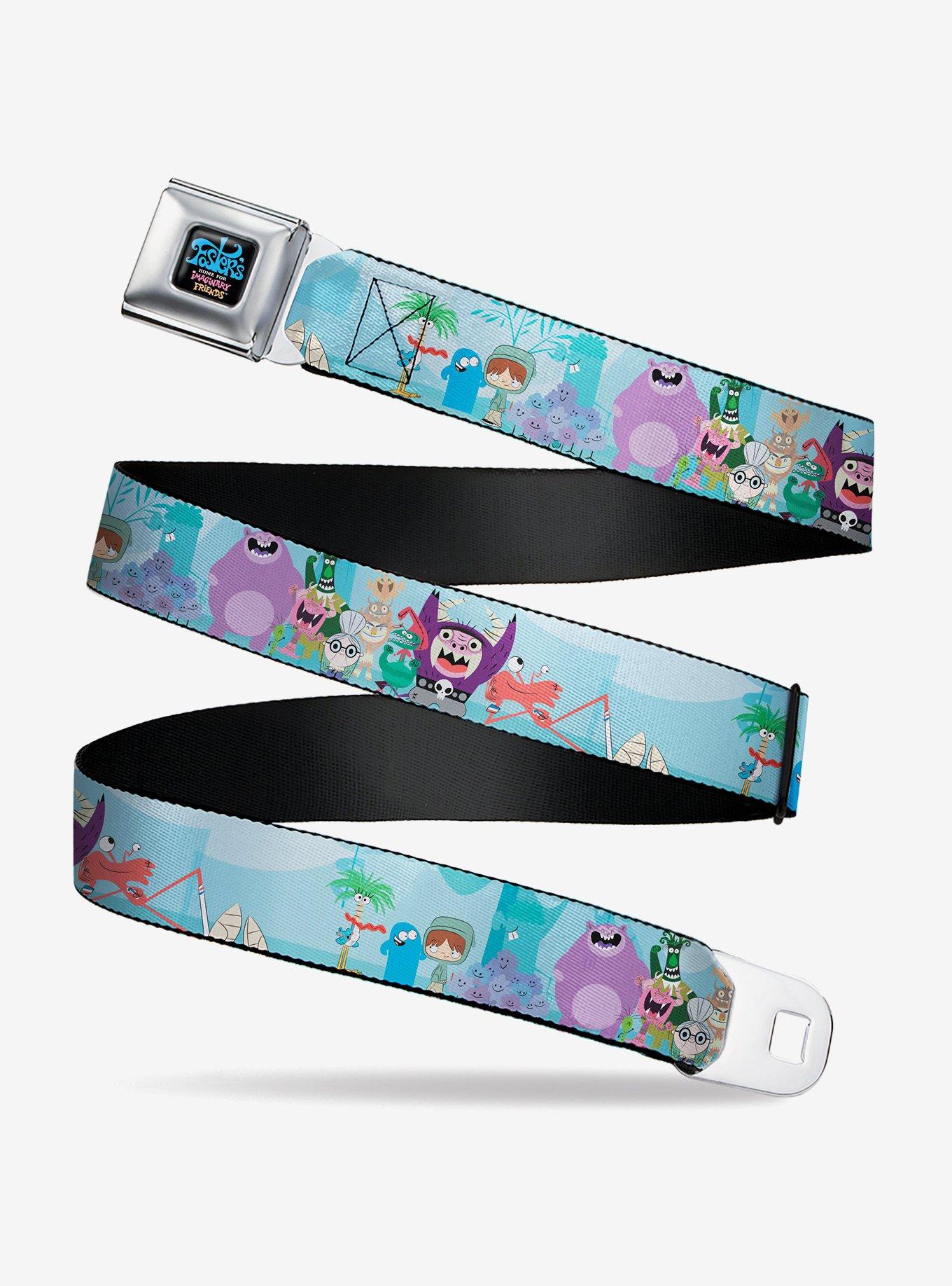 Foster's Home For Imaginary Friends Group Pose Seatbelt Belt, BLUE, hi-res