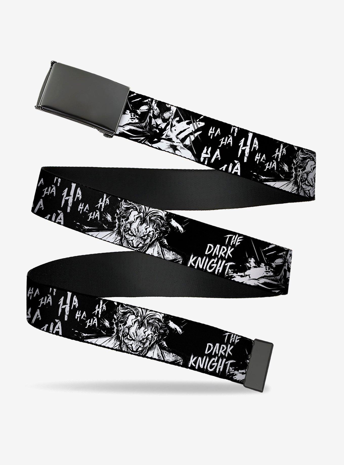 DC Comics Batman The Dark Knight And Joker Smiling Close Up Flip Web Belt, , hi-res