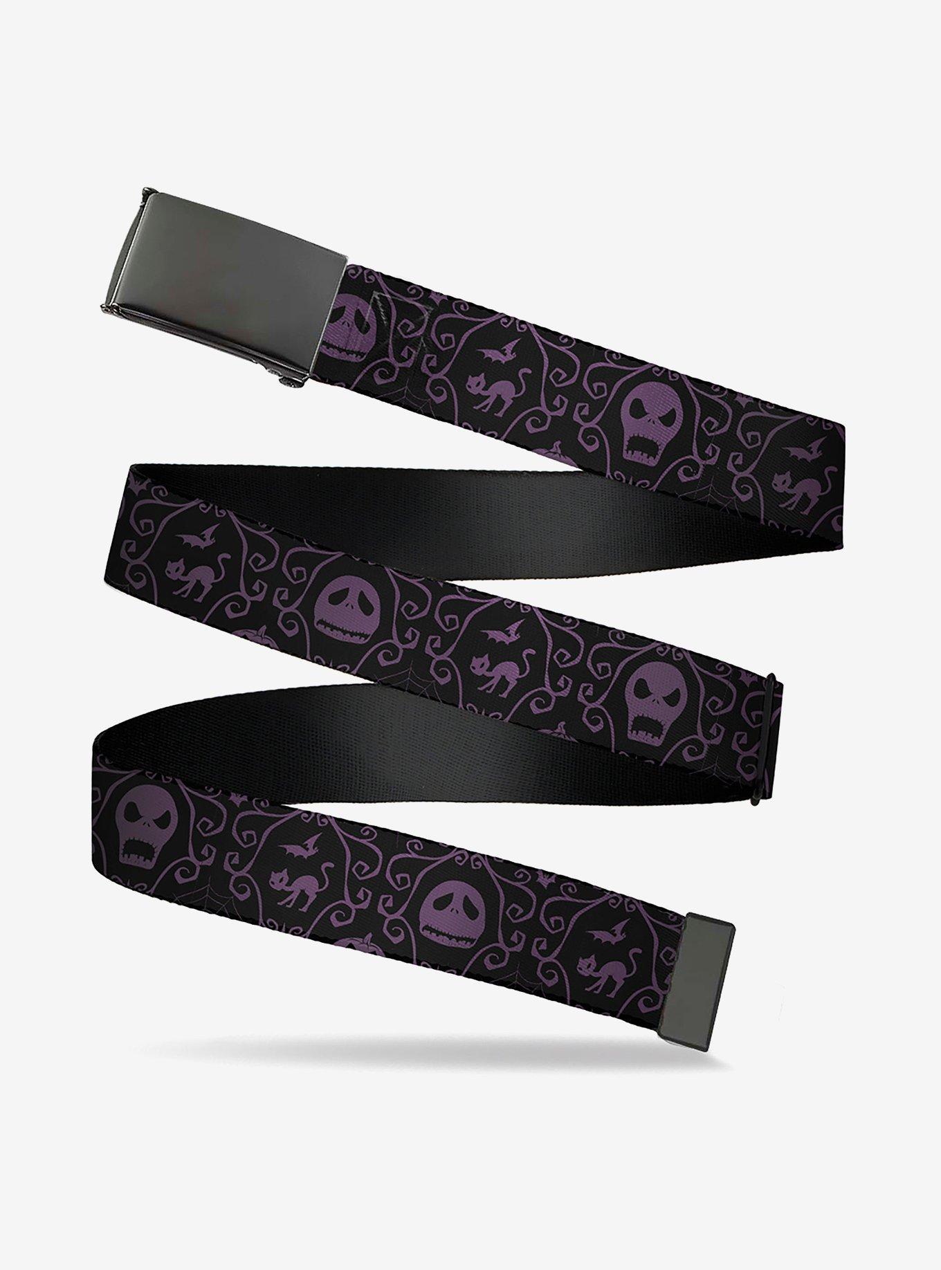 Disney The Nightmare Before Christmas Jack Decorative Cat Purple Flip Web Belt, , hi-res