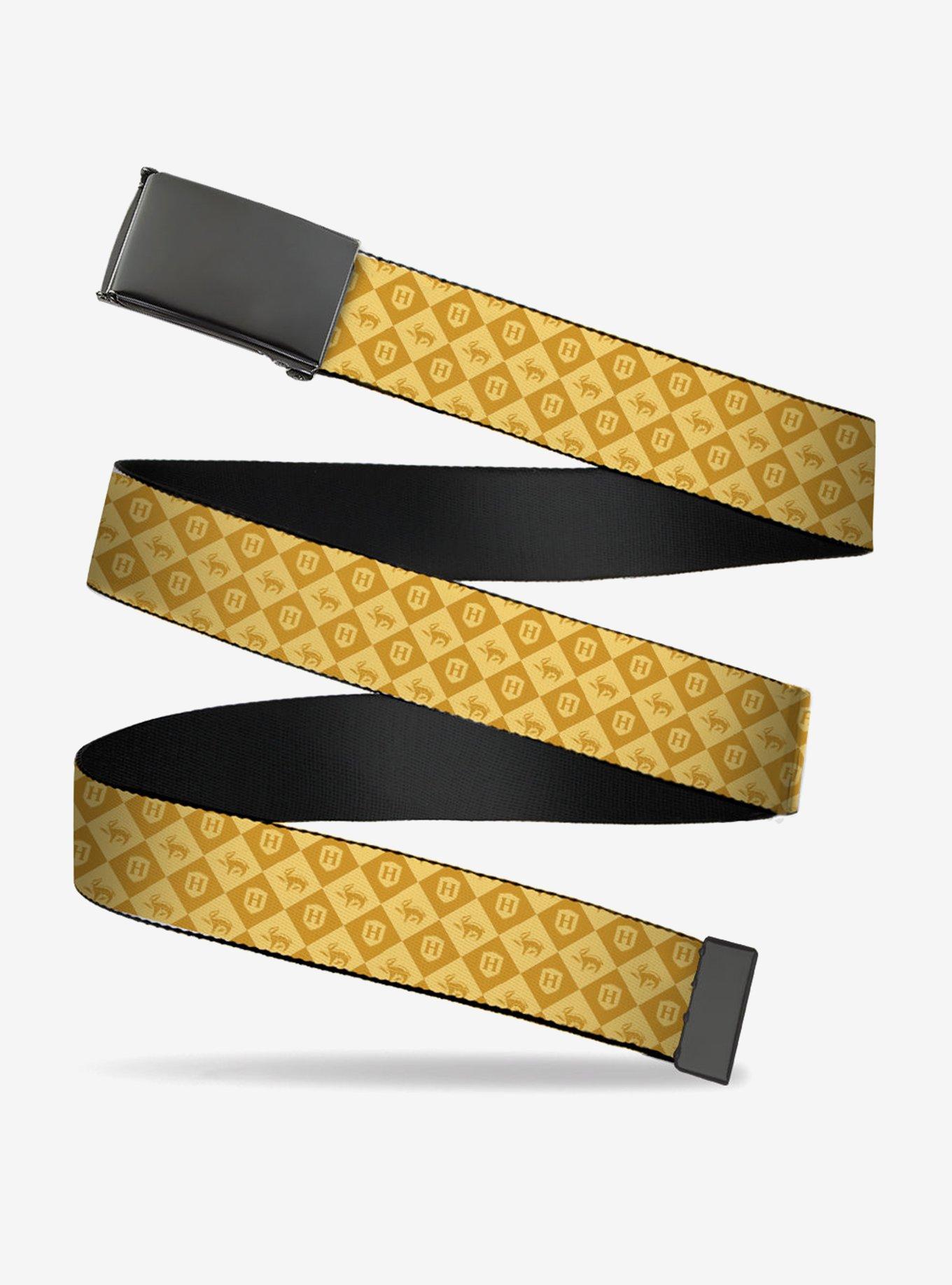 Harry Potter Hufflepuff Icons Checkers Flip Web Belt, , hi-res