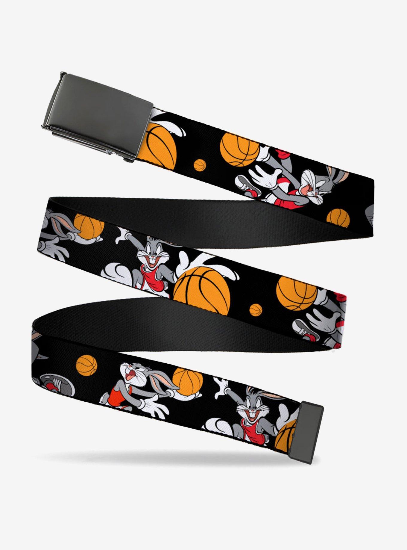 Looney Tunes Bugs Bunny Basketball Poses Flip Web Belt, , hi-res