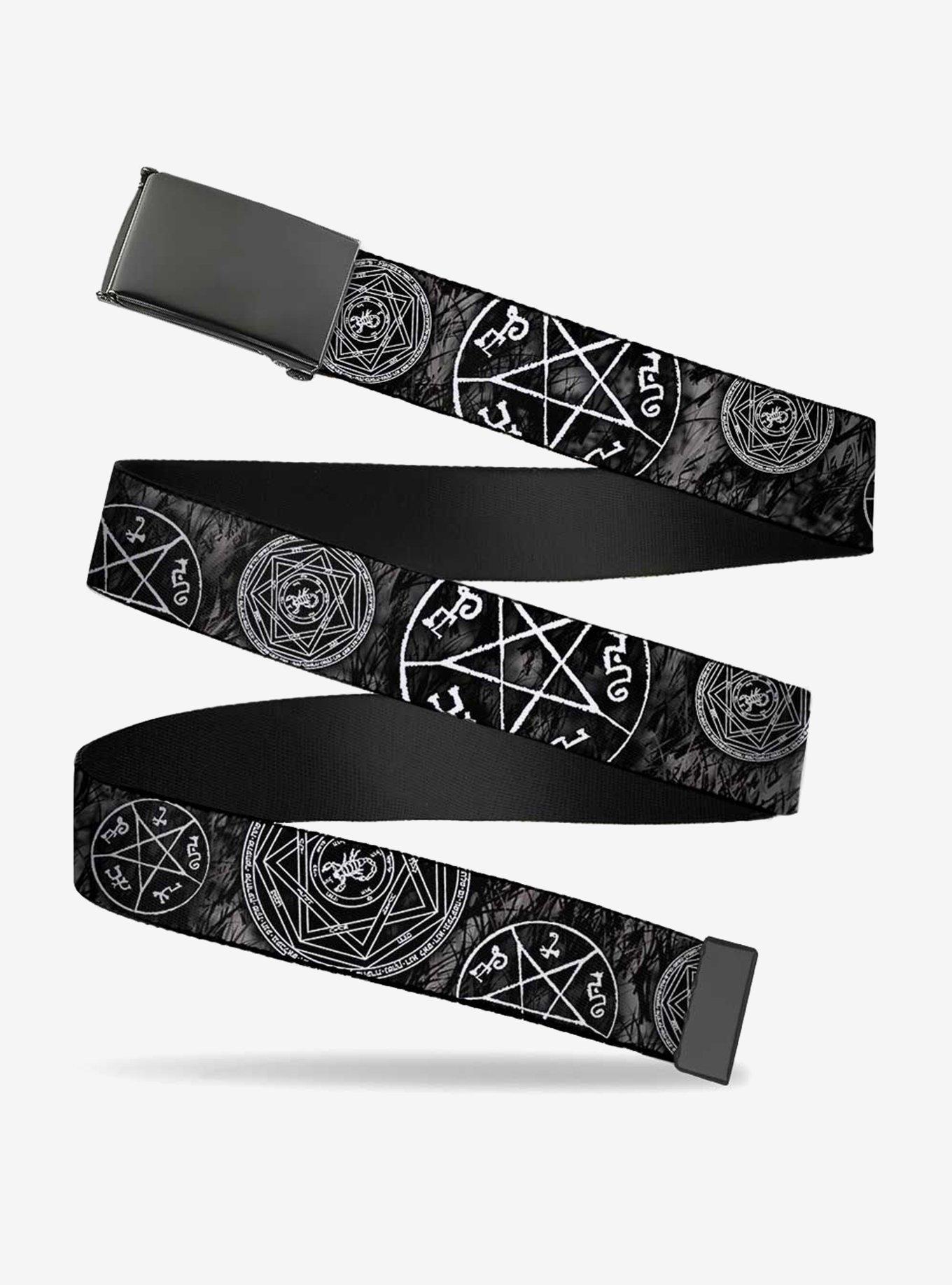 Supernatural Devils Trap Pentagramss Flip Web Belt