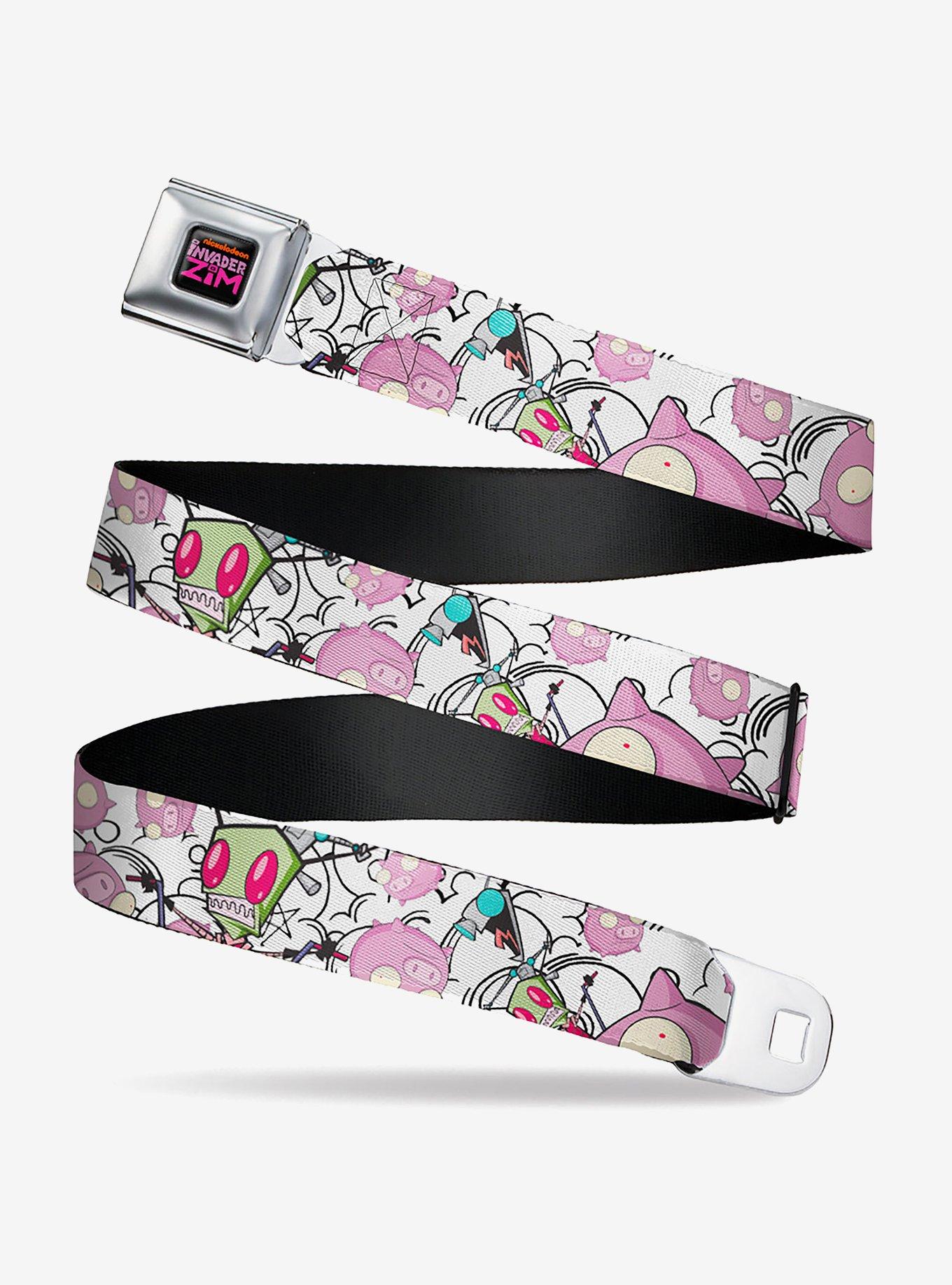 Invader Zim GIR And Piggy Doddles Seatbelt Belt, PINK, hi-res