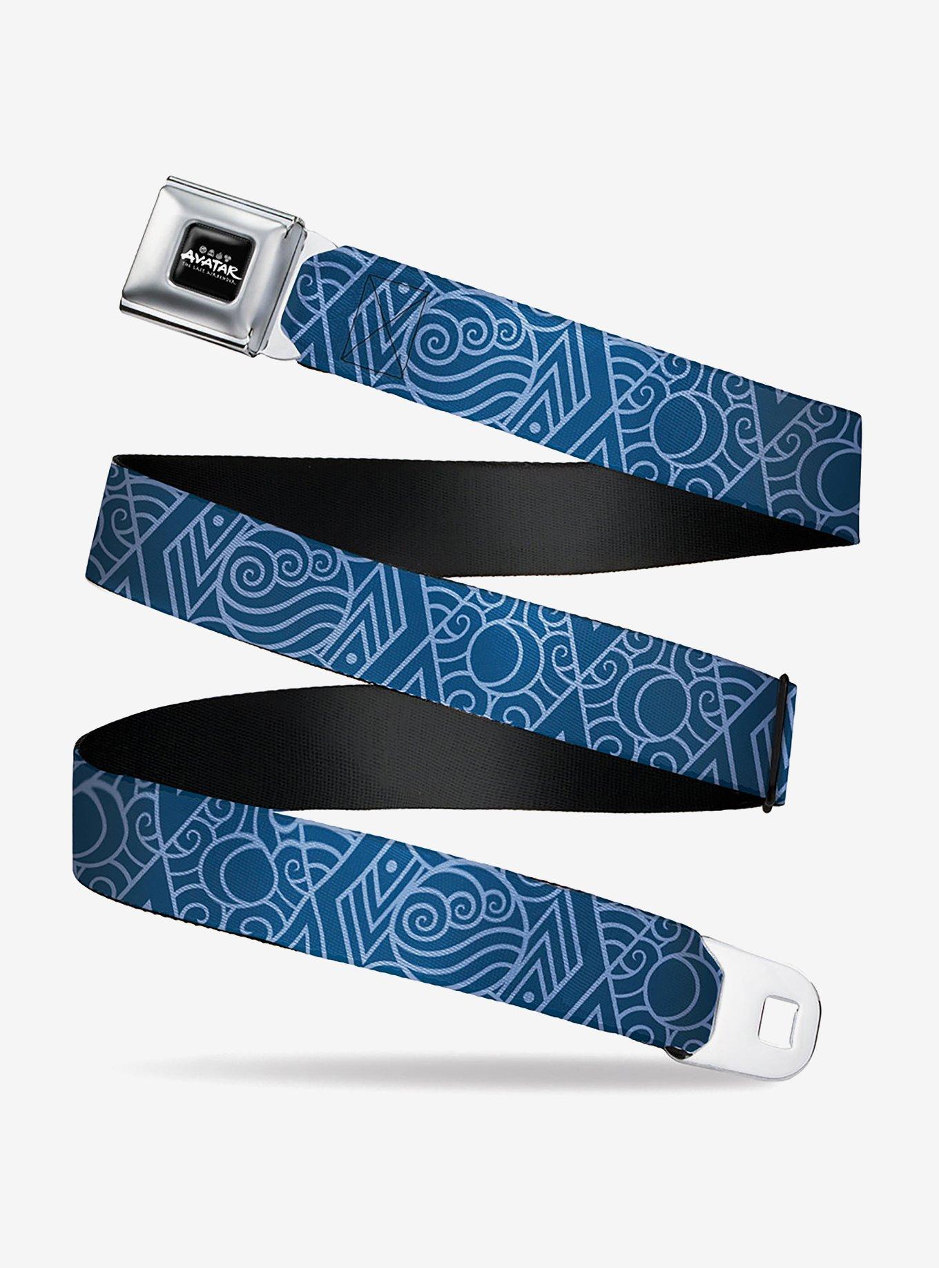 Avatar: The Last Airbender Water Element Symbol Seatbelt Belt, BLUE, hi-res