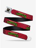 Teenage Mutant Ninja Turtles Brick Title Logo Seatbelt Belt, RED, hi-res