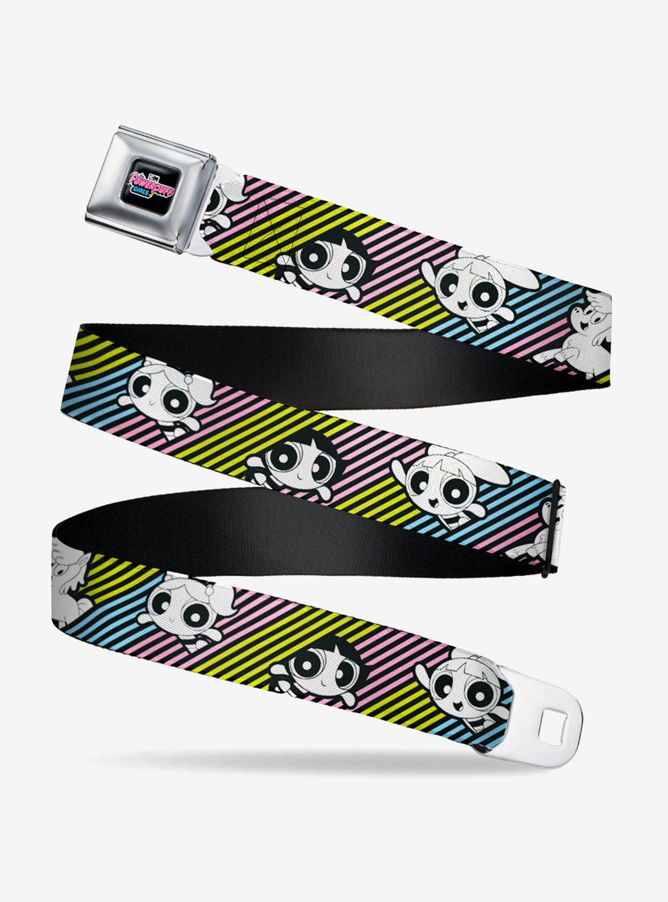 The Powerpuff Girls And Donny Stripe Multi Pastel Seatbelt Belt