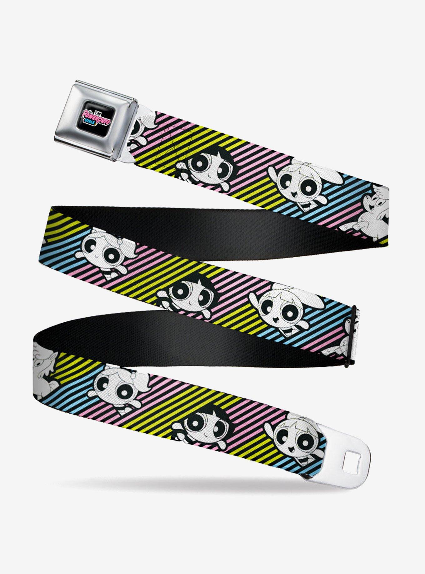 The Powerpuff Girls And Donny Stripe Multi Pastel Seatbelt Belt, , hi-res