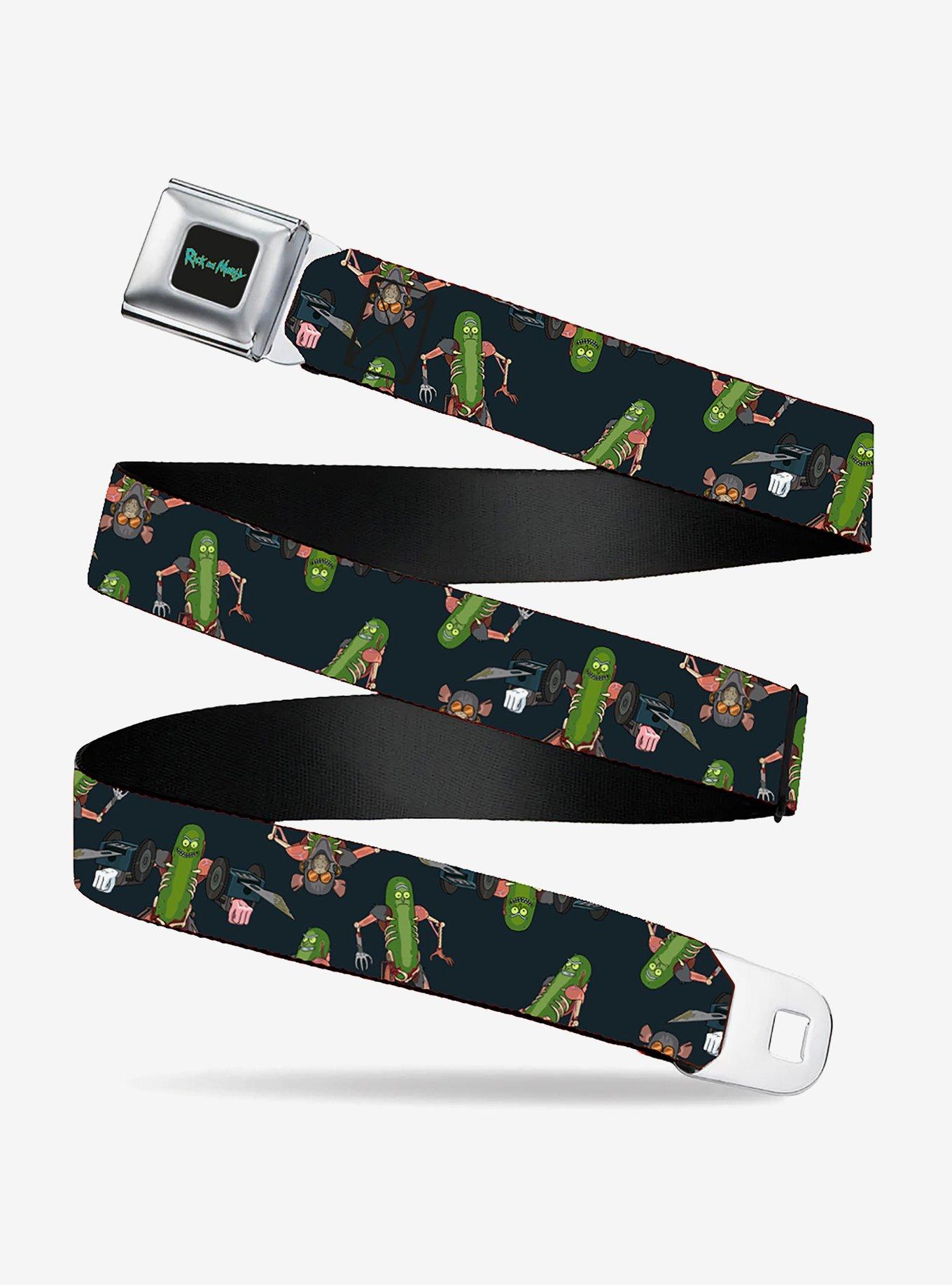 Rick And Morty Pickle Rick Rat Suit Poses Seatbelt Belt, , hi-res