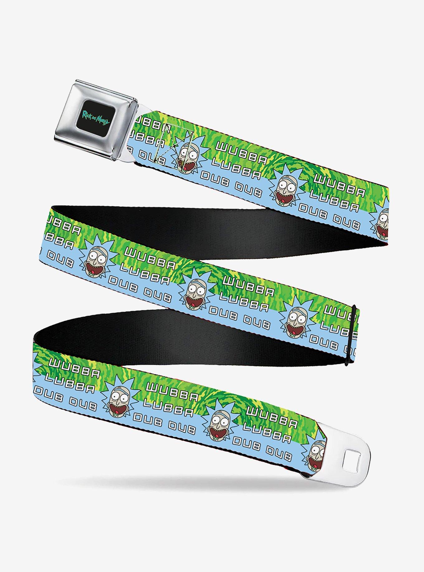 Rick And Morty Rick Wubba Lubba Dub Dub Faces Seatbelt Belt, , hi-res