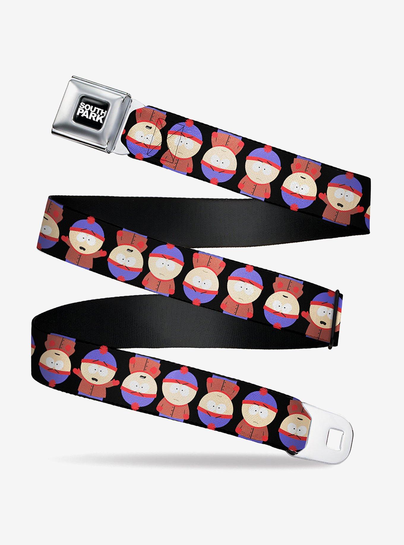 South Park Stan Flip Poses Seatbelt Belt, BLACK, hi-res