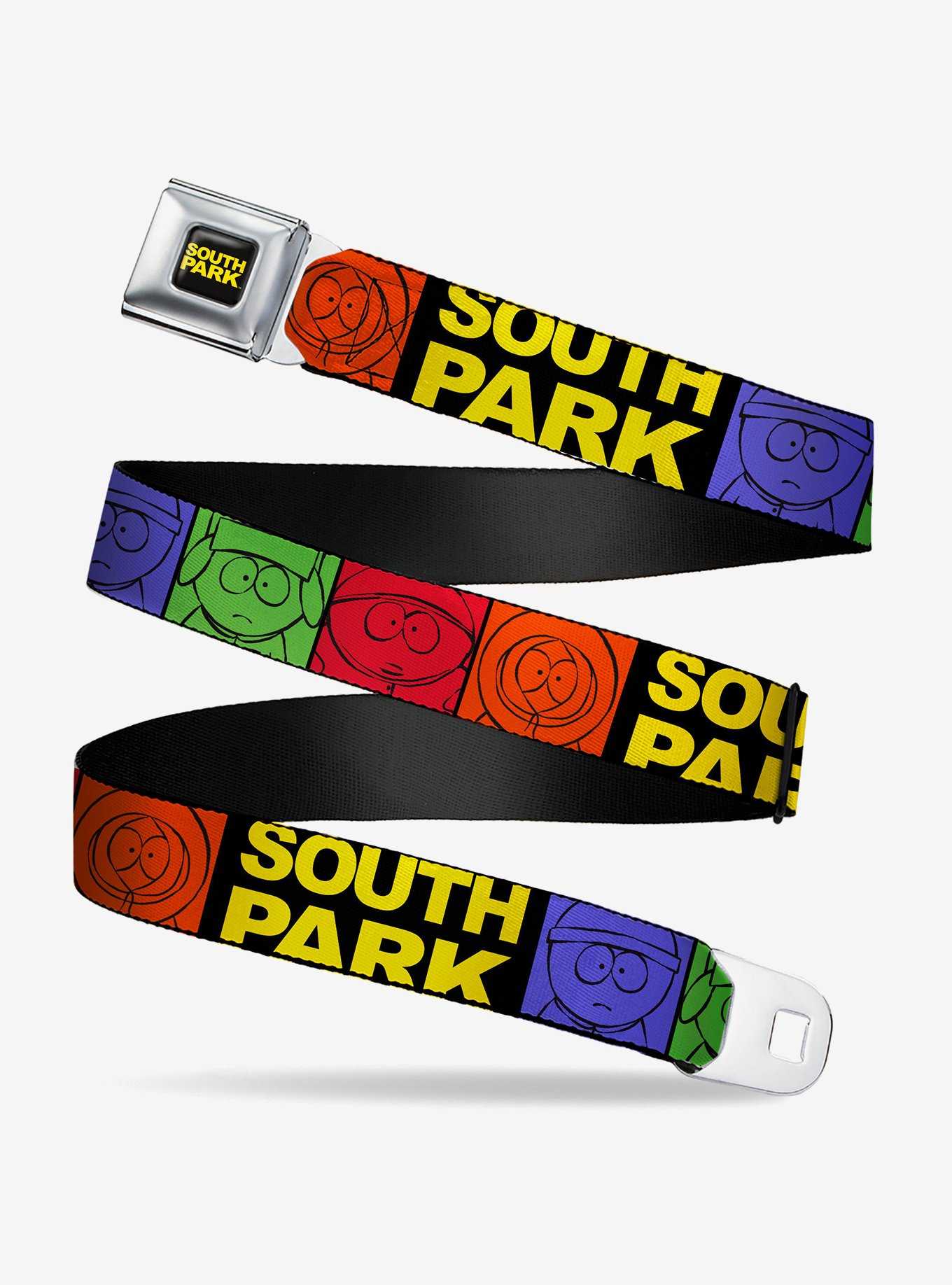 South Park Boys Title Logo Color Block Seatbelt Belt, , hi-res