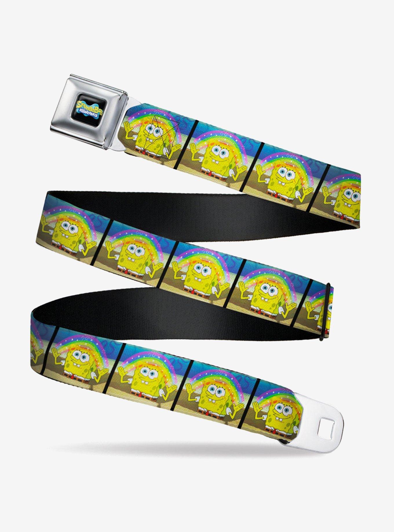 SpongeBob SquarePants Smiling Rainbow Pose Blocks Seatbelt Belt, , hi-res