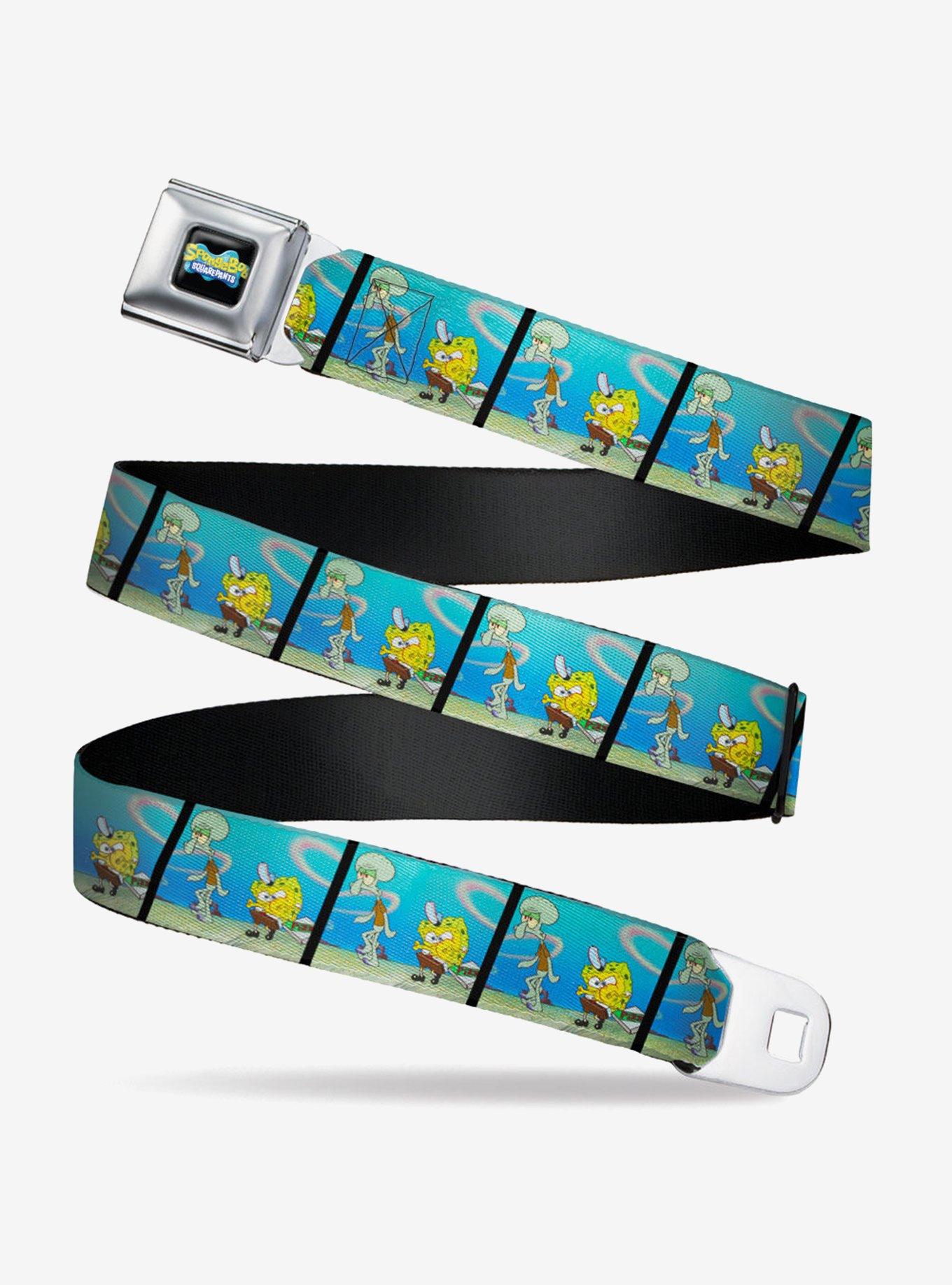 SpongeBob SquarePants And Squidward Pizza Scene Pose Blocks Seatbelt Belt, , hi-res