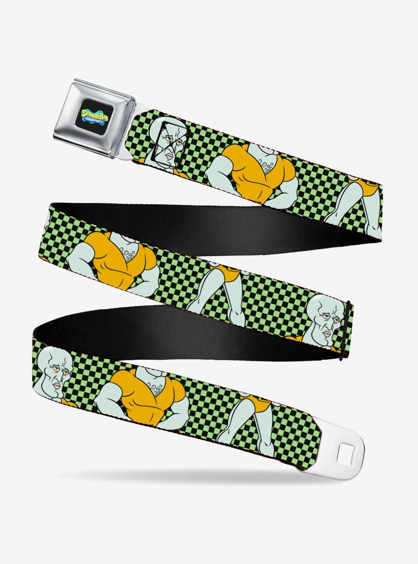 SpongeBob SquarePants Handsome Squidward Pose Checker Seatbelt Belt