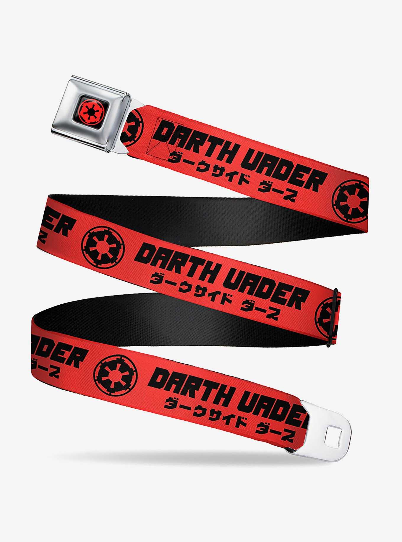 Star Wars Darth Vader Text And Galactic Empire Logo Seatbelt Belt, , hi-res