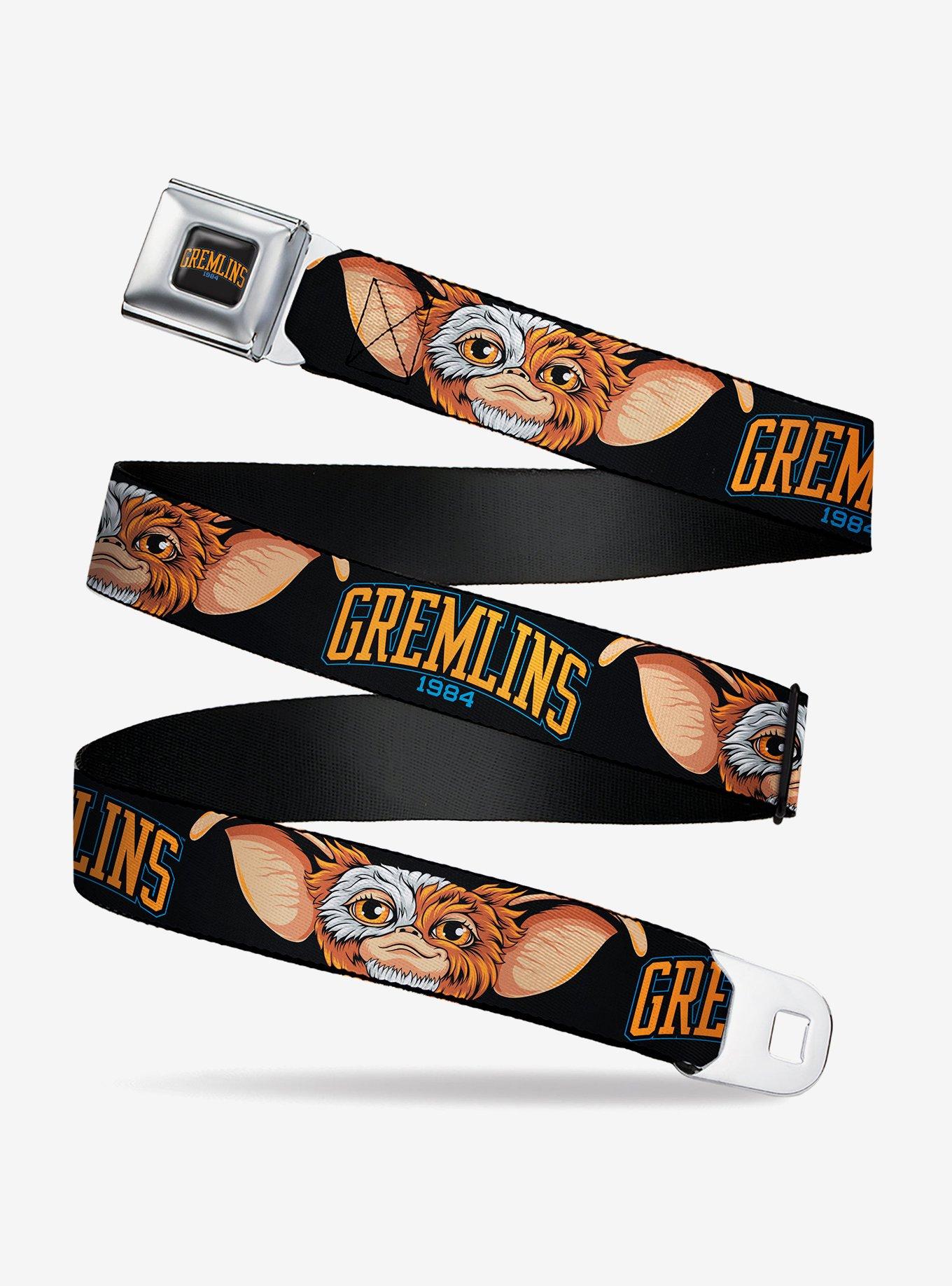 Gremlins 1984 Gizmo Face Close Up Seatbelt Belt, BLACK, hi-res