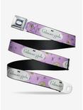 Gilmore Girls Title Logo And Flower Petals Lavender Seatbelt Belt, PINK, hi-res