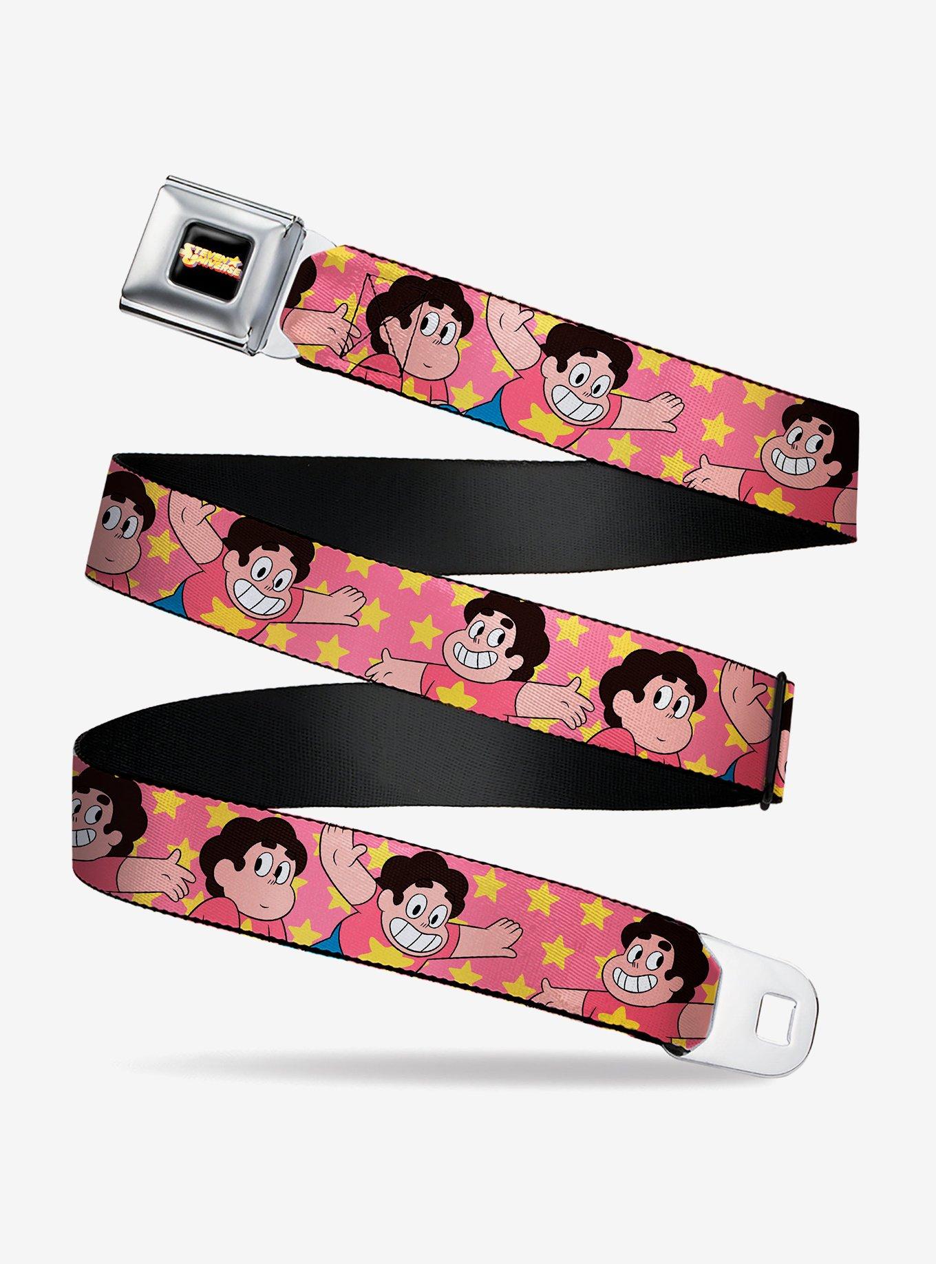 Steven Universe Poses And Stars Seatbelt Belt, PINK, hi-res