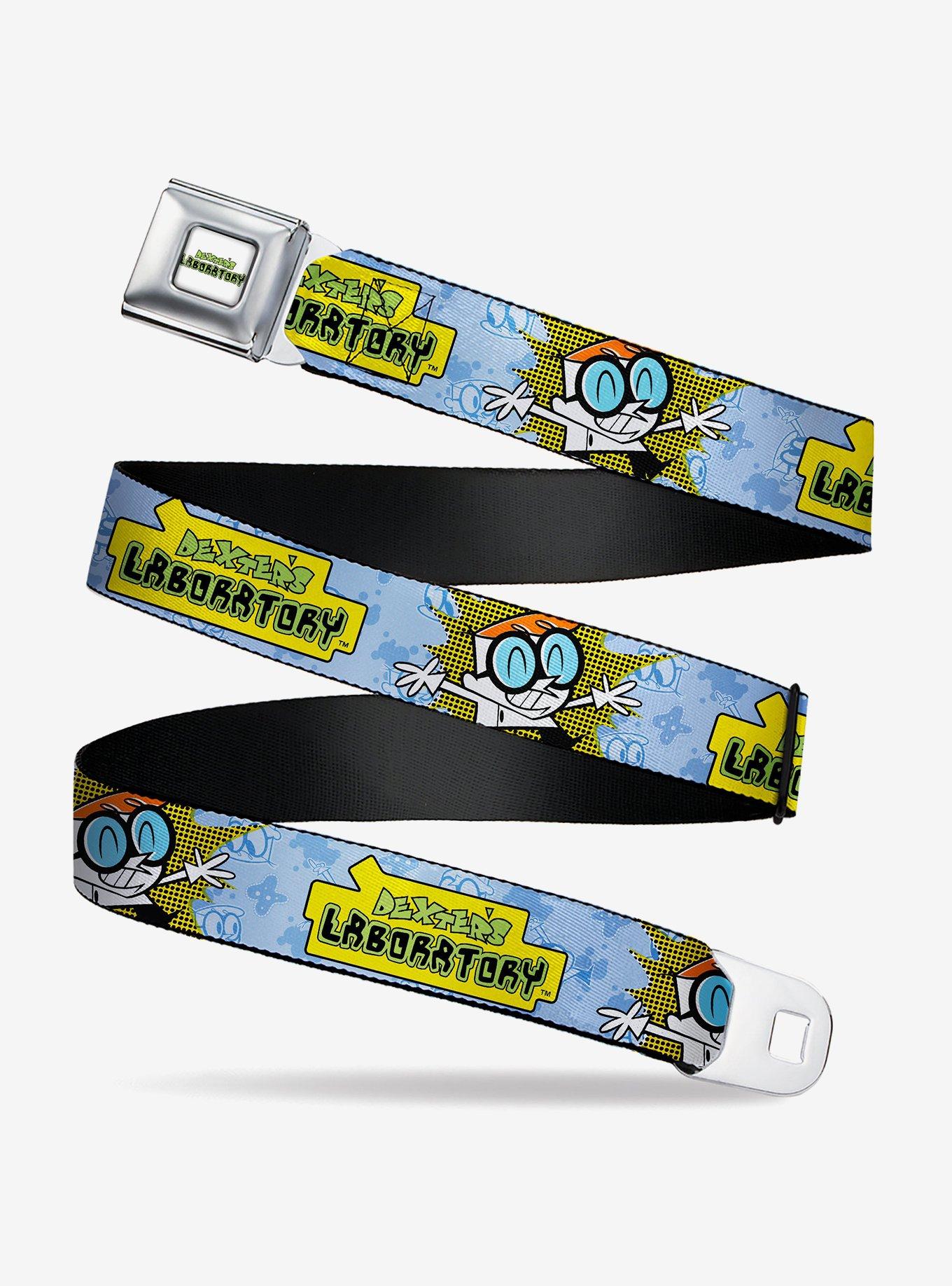 Dexter's Laboratory Title Logo And Pose Seatbelt Belt, , hi-res