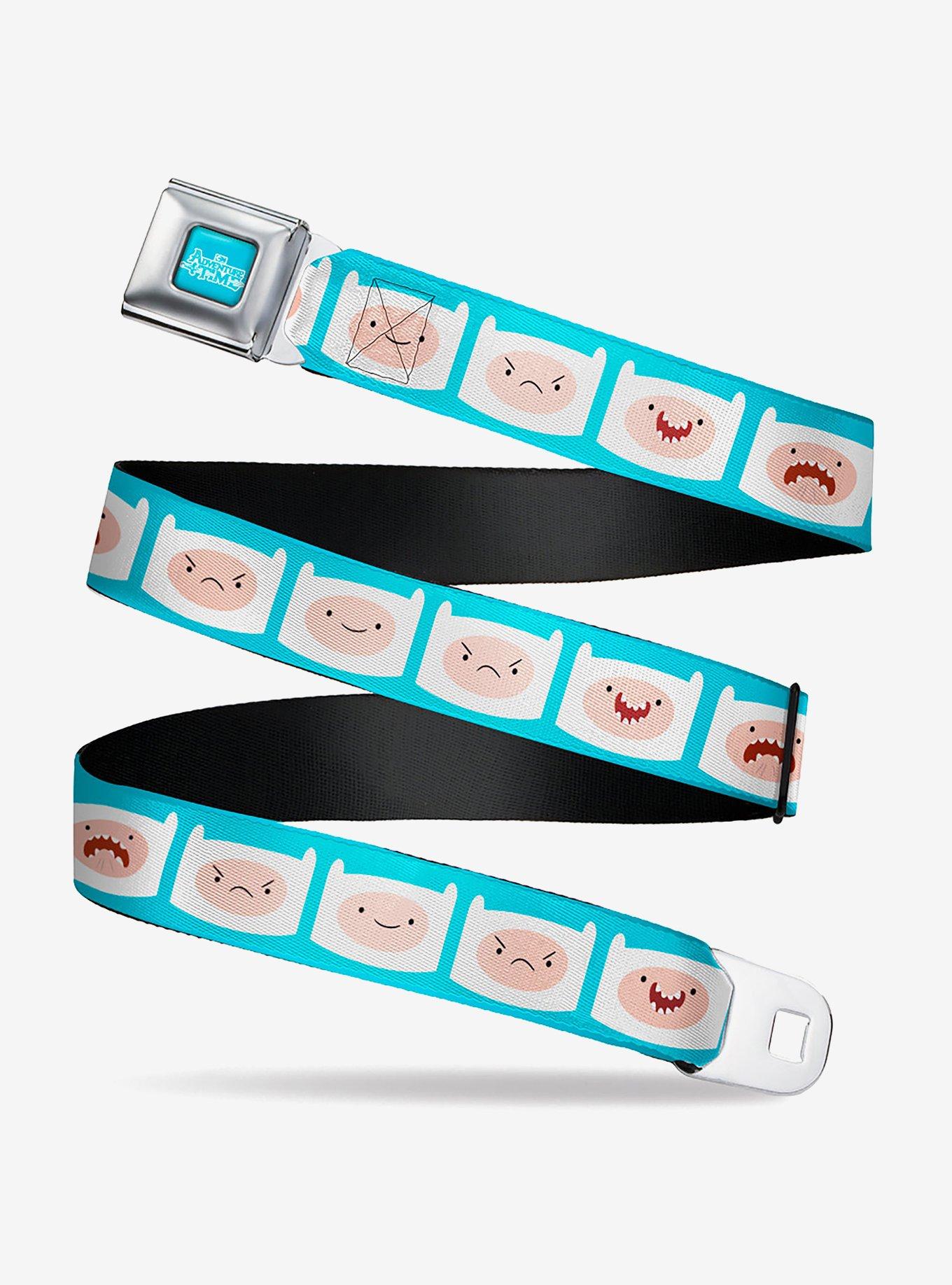 Adventure Time Finn Expressions Seatbelt Belt, BLUE, hi-res