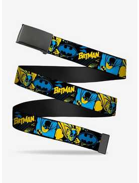 DC Comics Batman Poses And Logo Collage Flip Web Belt, , hi-res