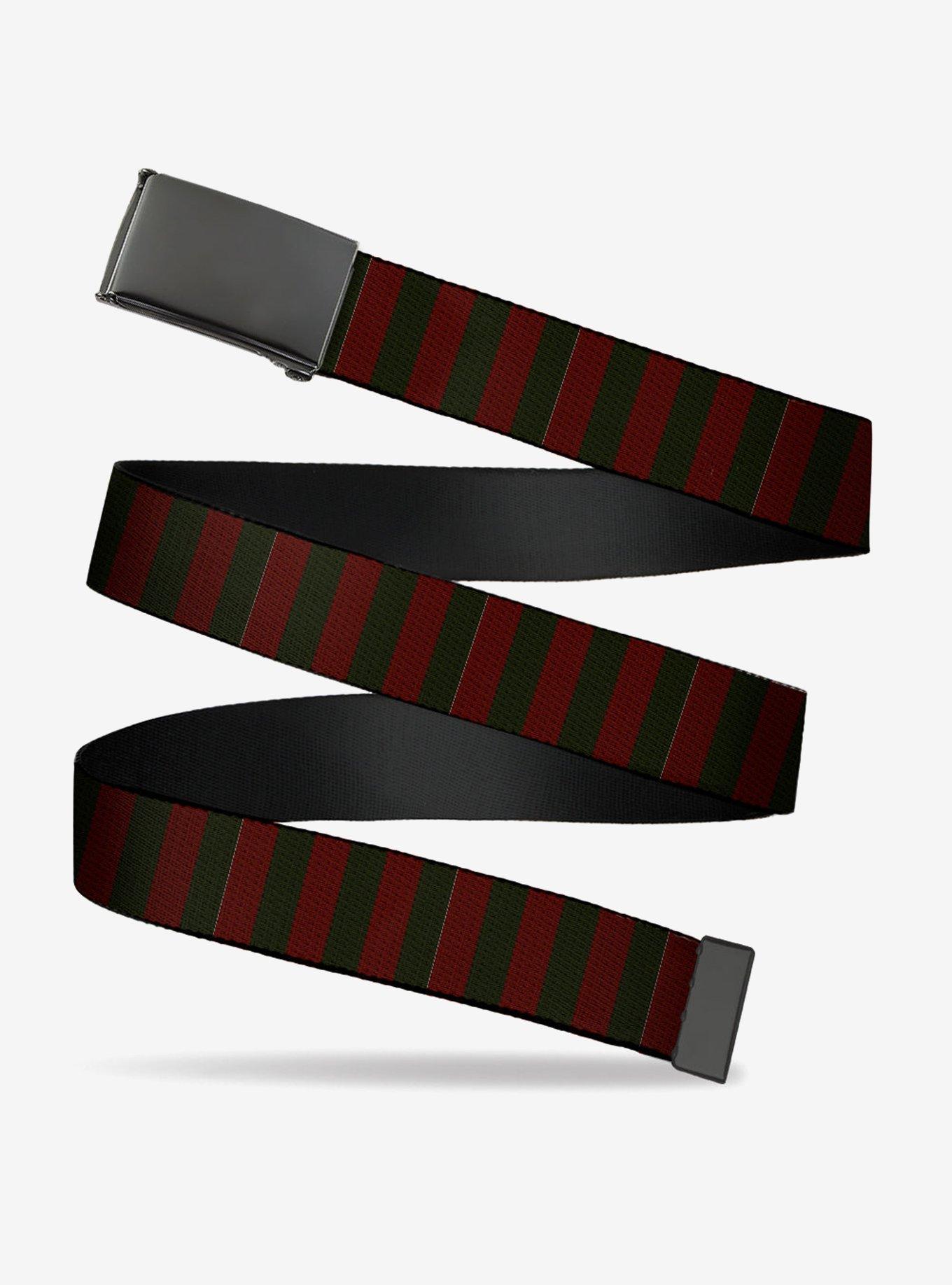 A Nightmare On Elm Street Freddy Sweater Stripesss Flip Web Belt, , hi-res