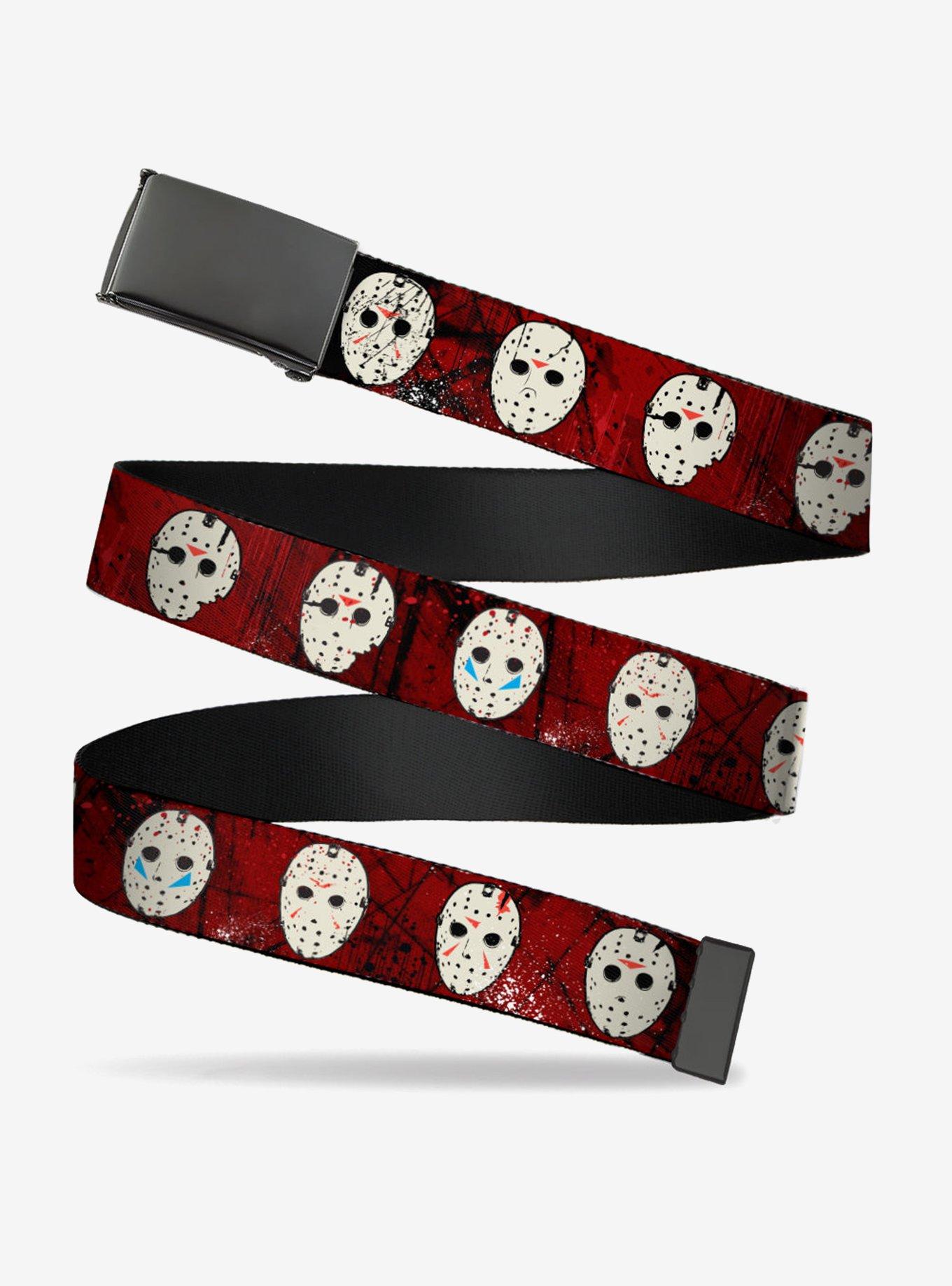 Friday The 13th Hockey Mask Iconss Flip Web Belt, , hi-res