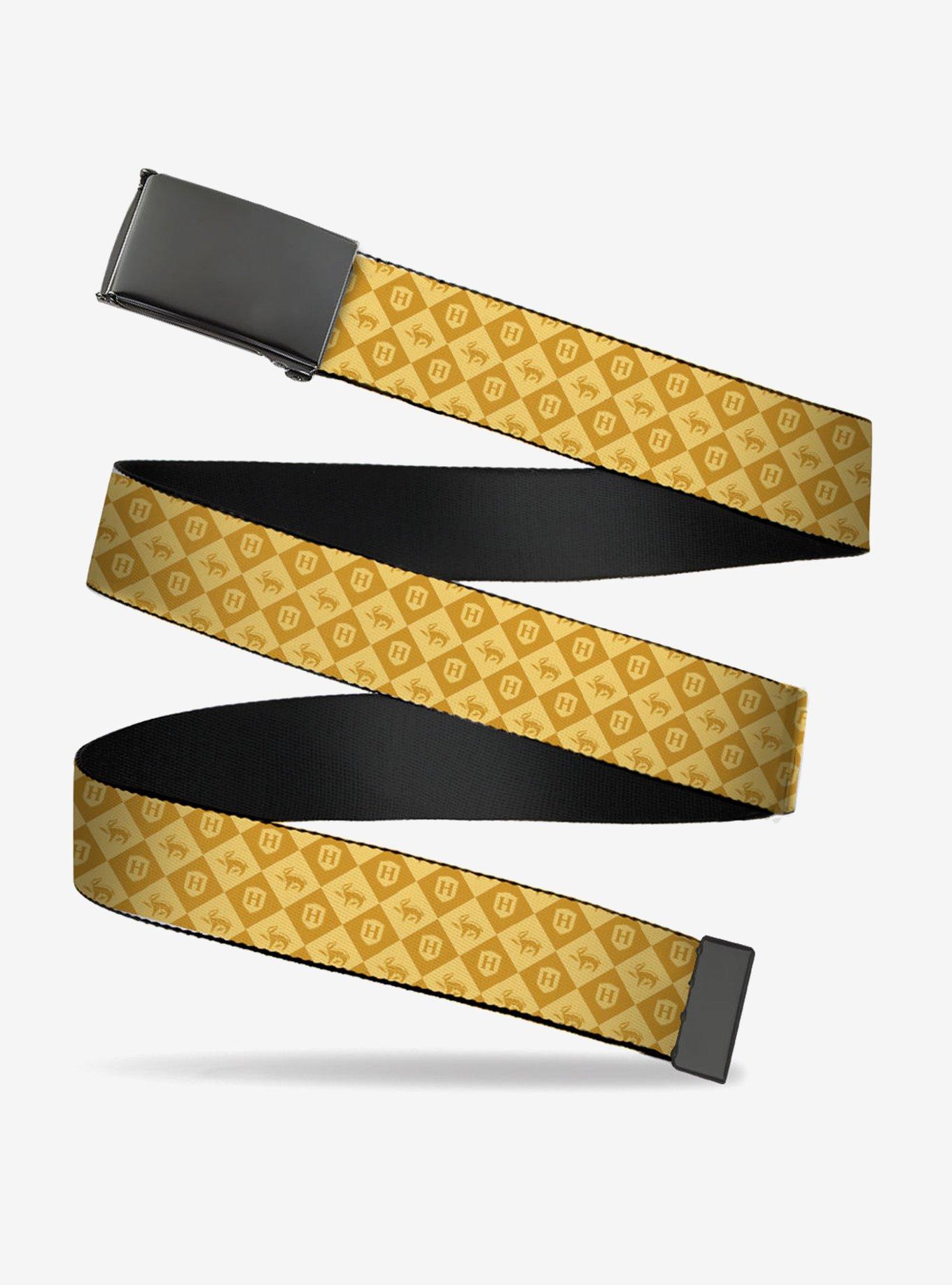 Harry Potter Hufflepuff Icons Checkers Flip Web Belt, , hi-res