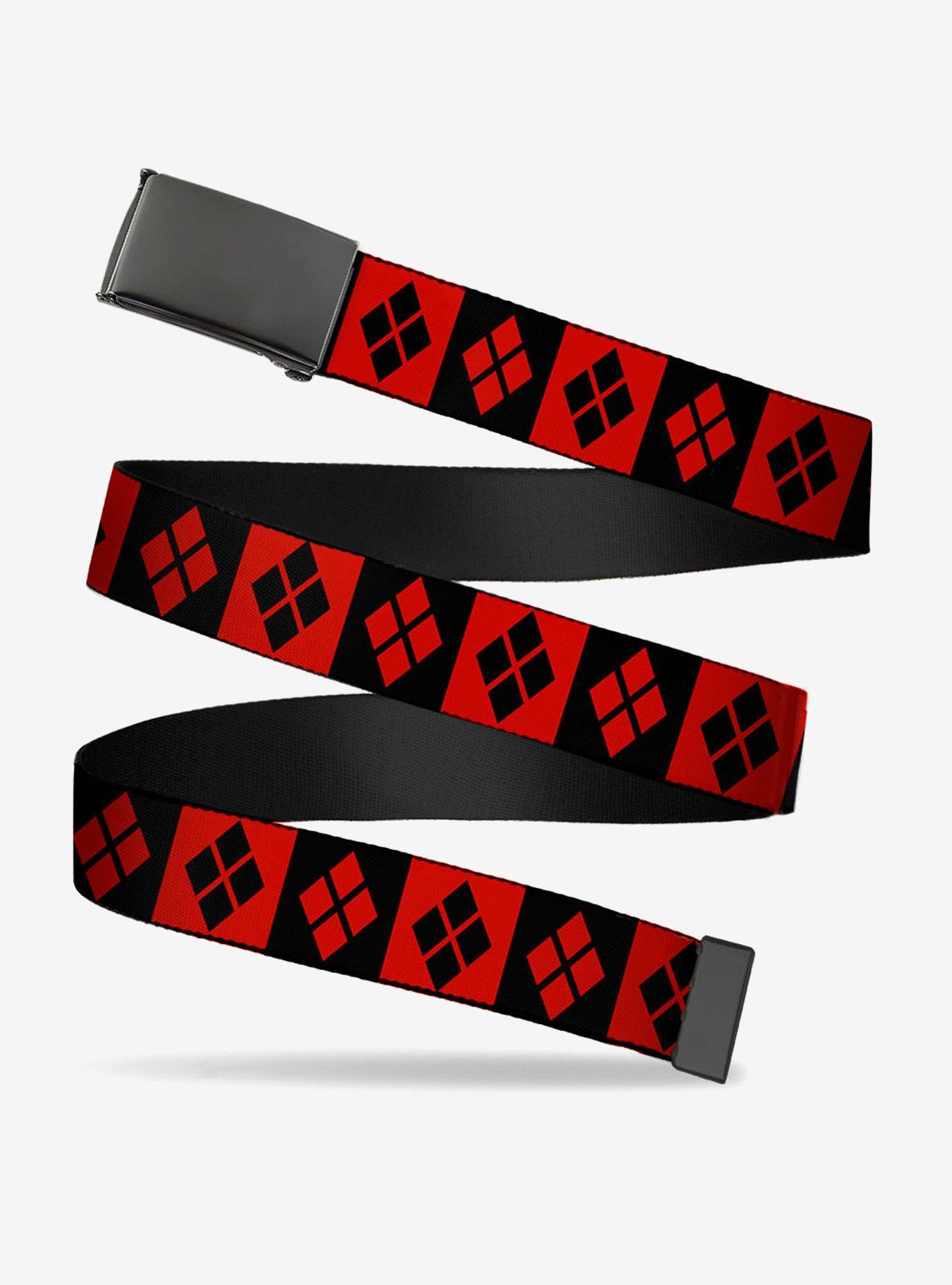 DC Comics Harley Quinn Diamond Blocks Flip Web Belt, , hi-res