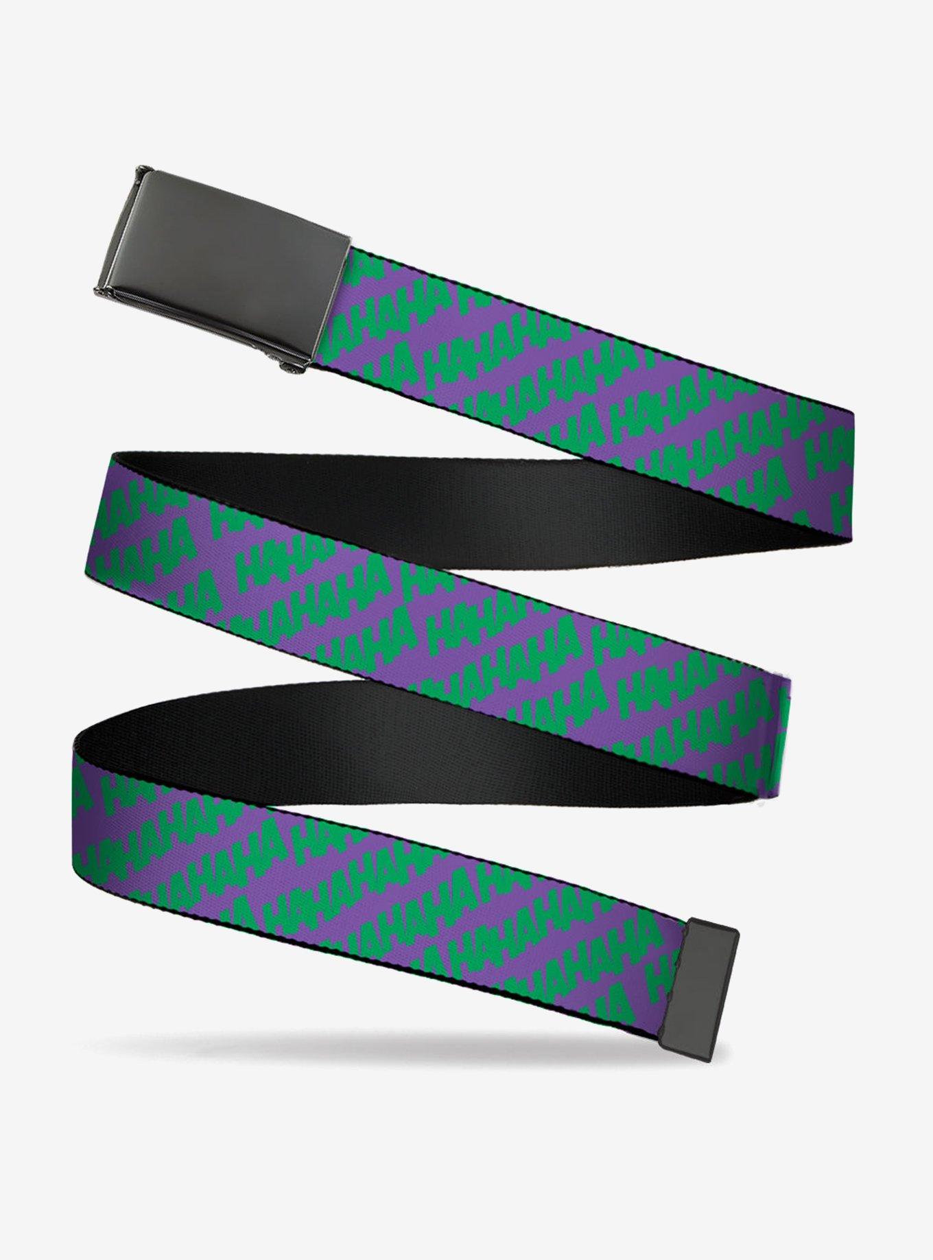 DC Comics The Joker Ha Ha Ha Purple Flip Web Belt, , hi-res