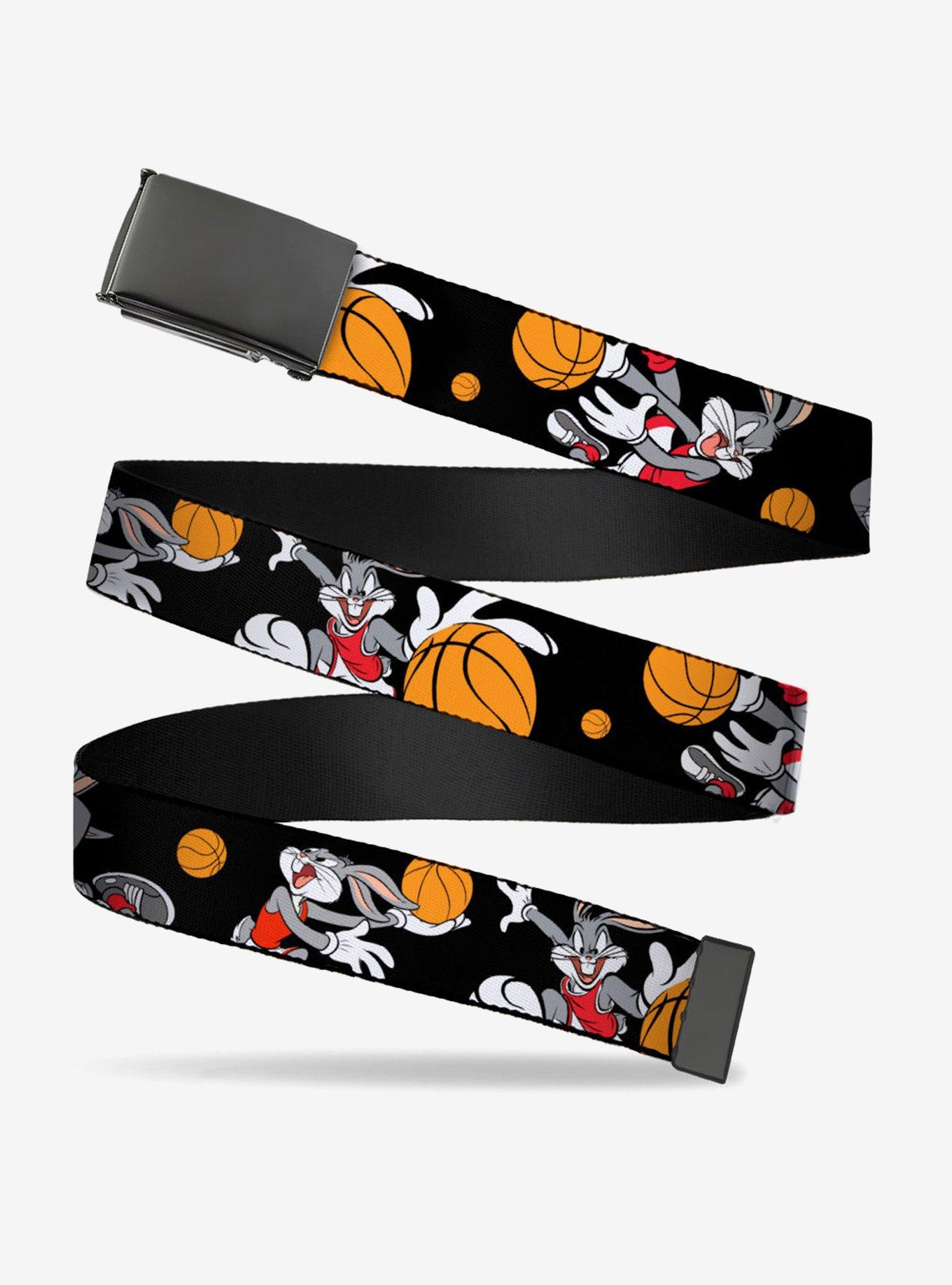 Looney Tunes Bugs Bunny Basketball Poses Flip Web Belt, , hi-res