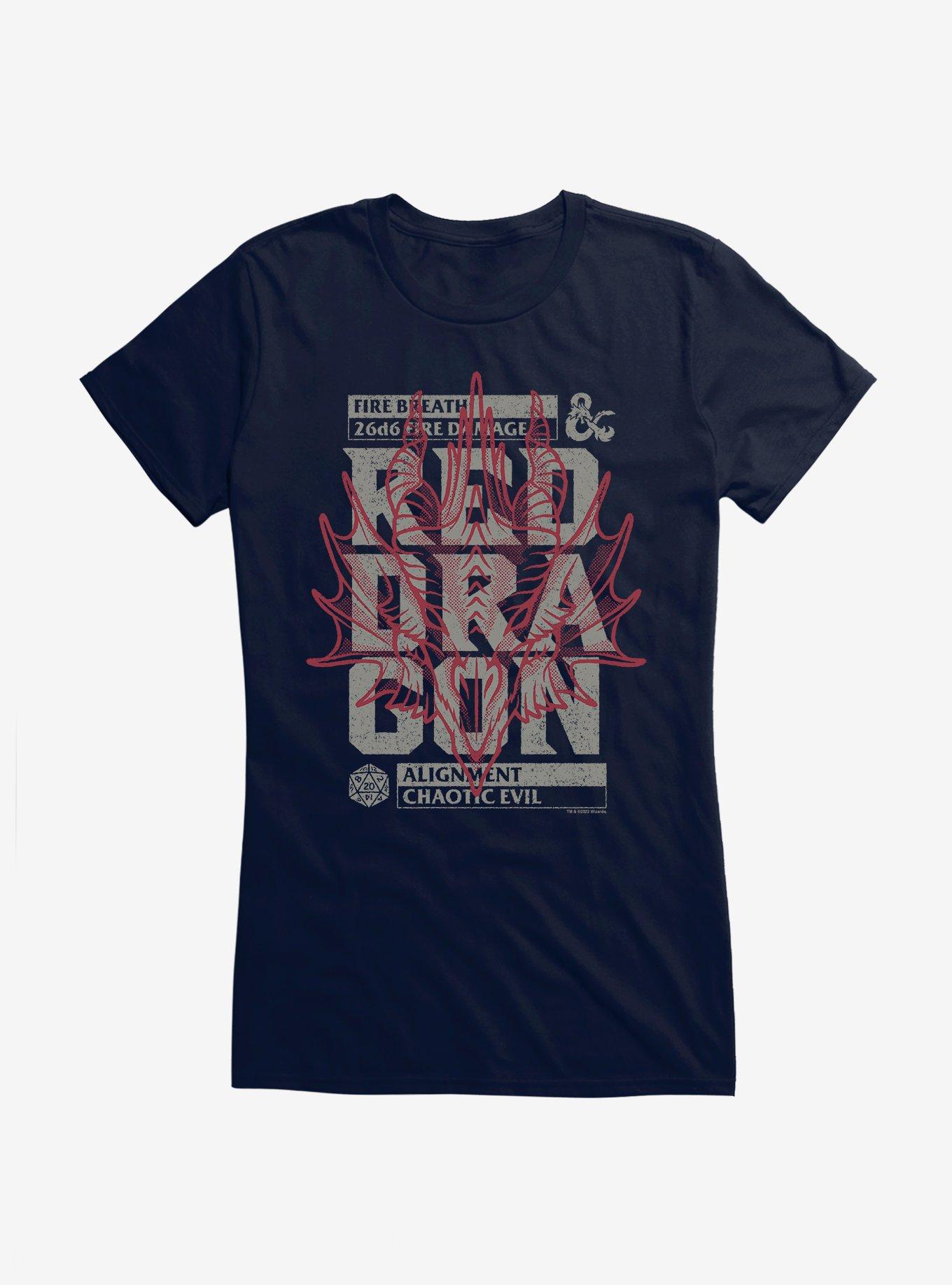 Dungeons & Dragons Red Dragon Stamp Girls T-Shirt, , hi-res