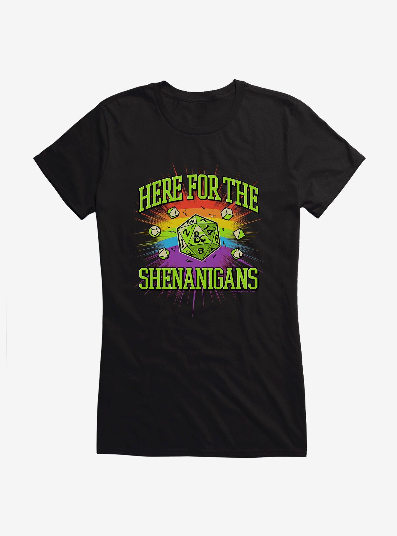 Dungeons & Dragons Here For The Shenanigans Girls T-Shirt