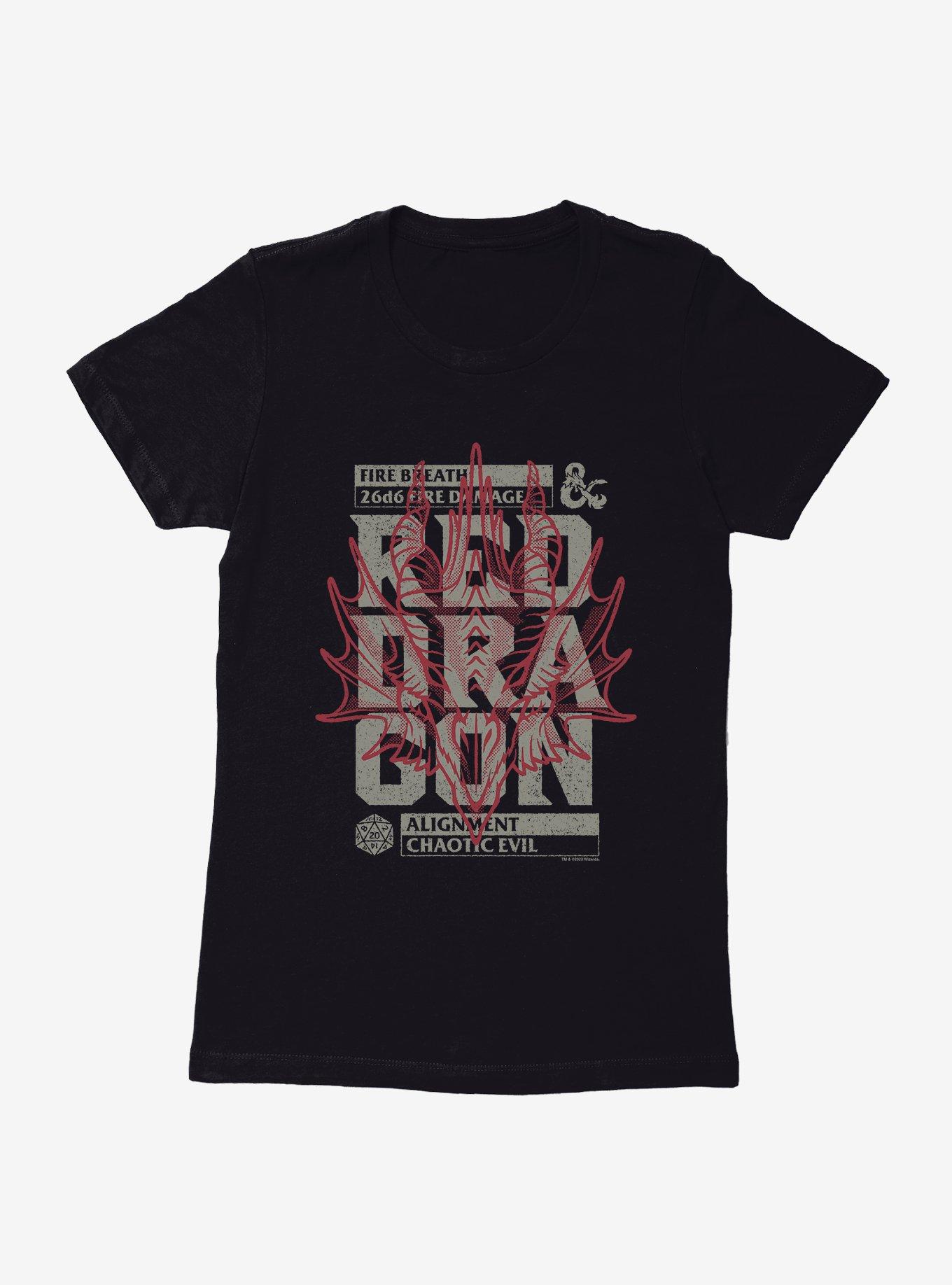 Dungeons & Dragons Red Dragon Stamp Womens T-Shirt