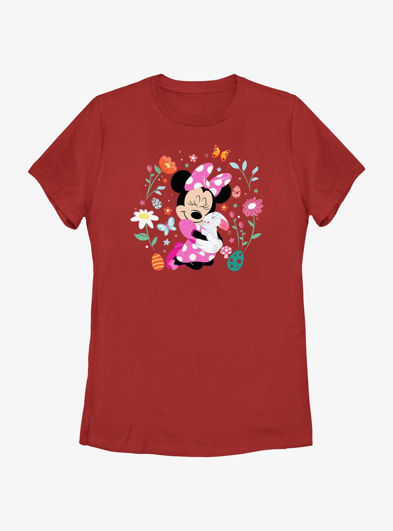 Disney Minnie Mouse Hug Bunny Womens T-Shirt