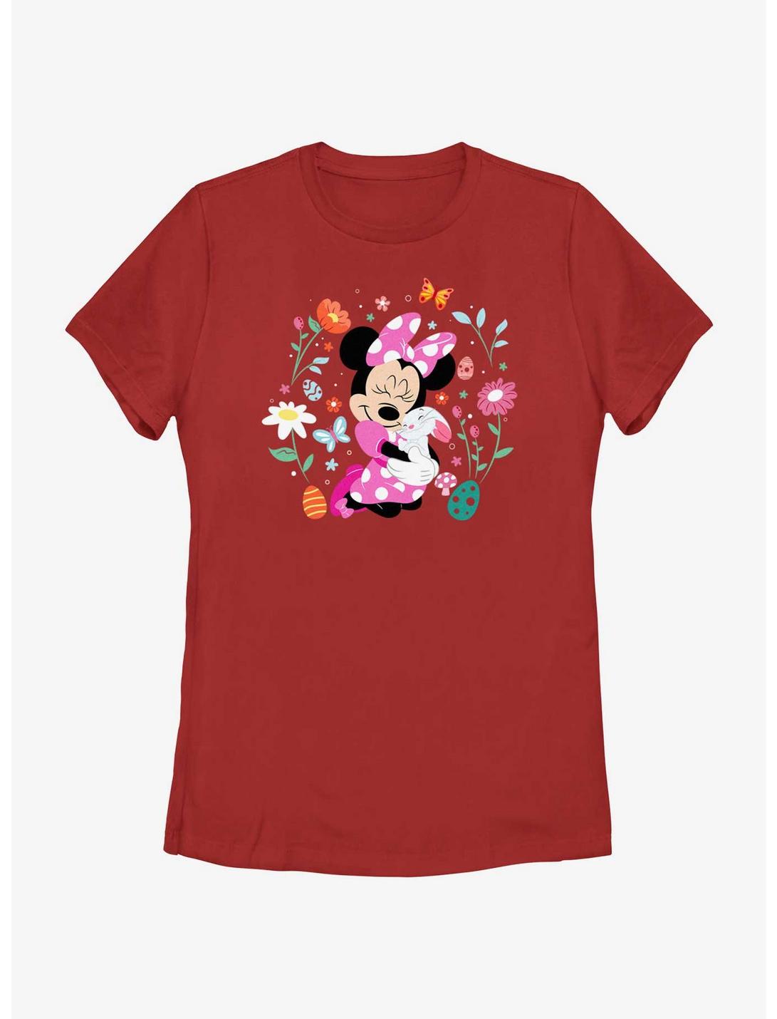 Disney Minnie Mouse Hug Bunny Womens T-Shirt, RED, hi-res