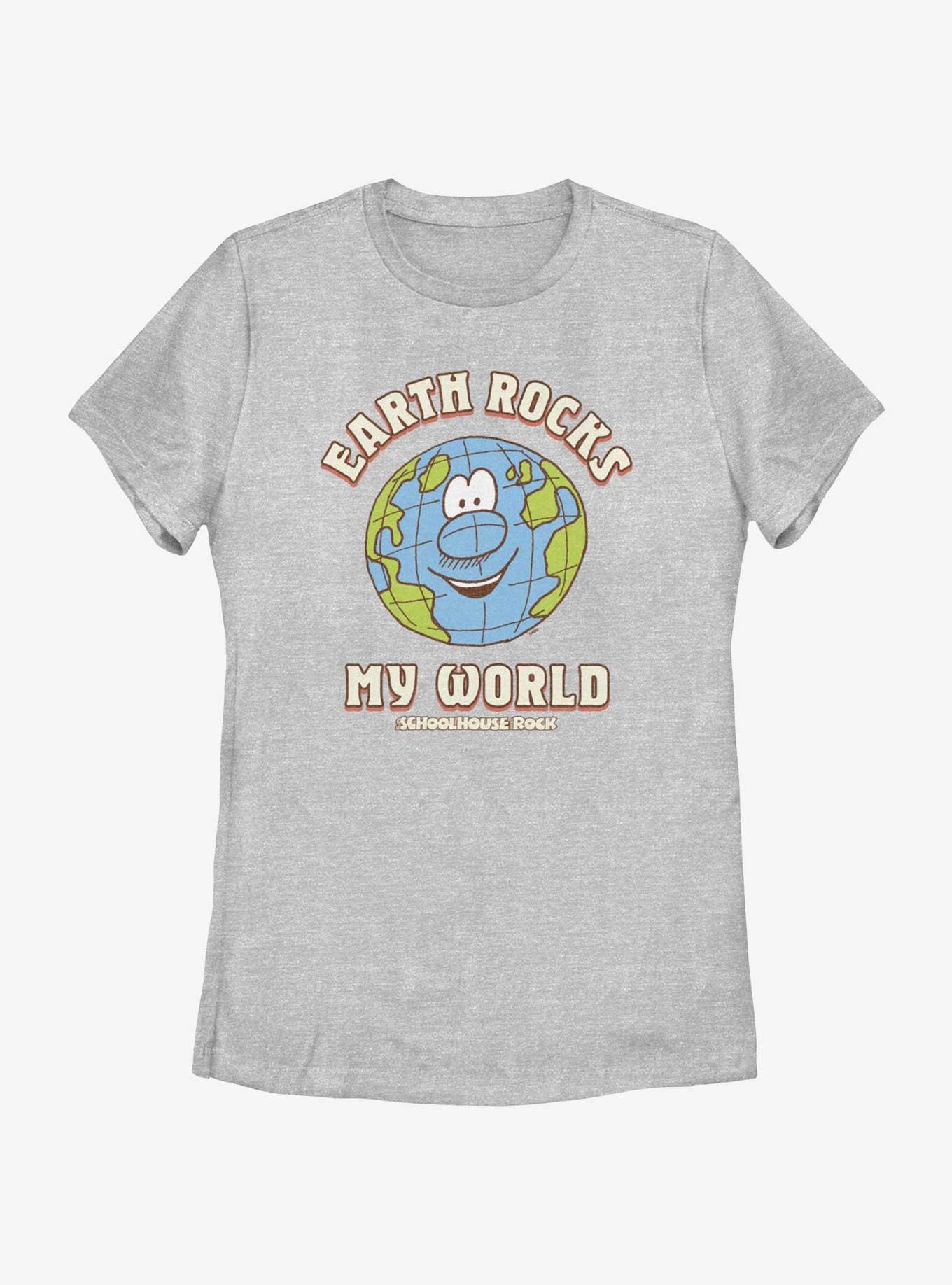 Schoolhouse Rock Earth Rocks My World Womens T-Shirt, ATH HTR, hi-res