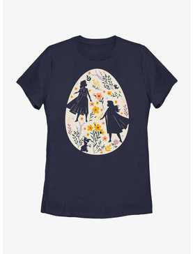 Disney Frozen Elsa Anna Olaf Egg Silhouette Womens T-Shirt, , hi-res