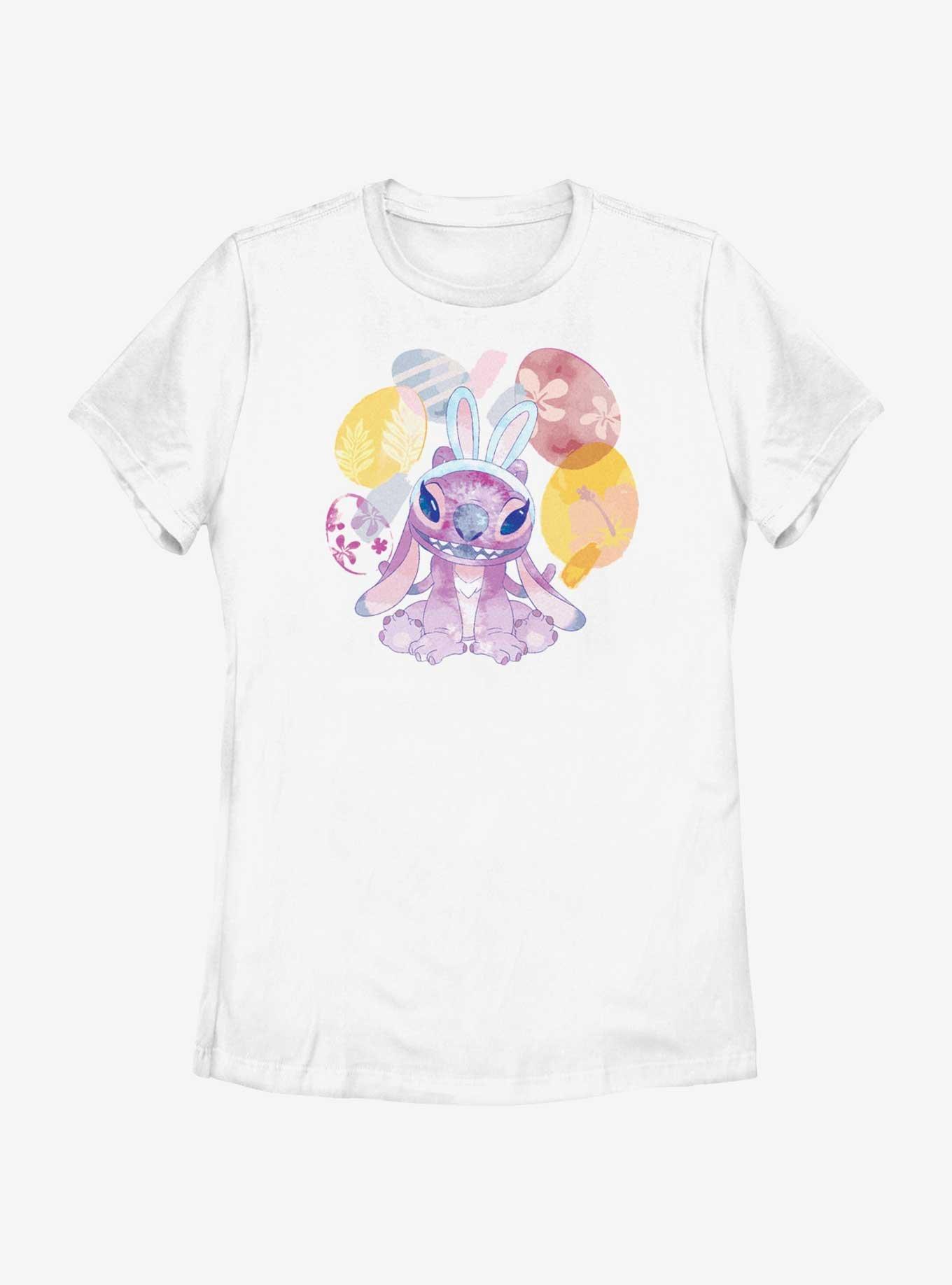 Disney Lilo & Stitch Angel Easter Eggs Womens T-Shirt