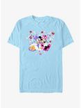 Disney Mickey Mouse Minnie And Daisy Flowers Heart T-Shirt, LT BLUE, hi-res