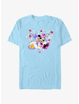 Disney Mickey Mouse Minnie And Daisy Flowers Heart T-Shirt, , hi-res