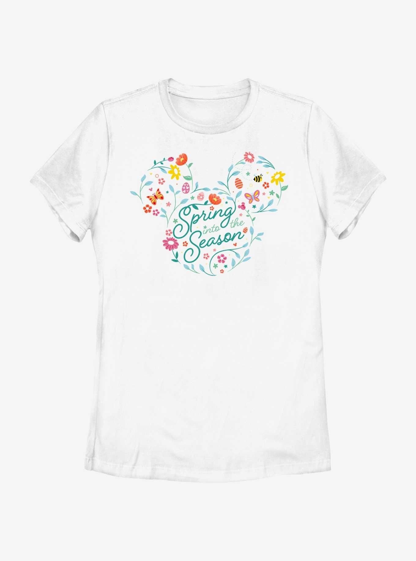 Disney Mickey Mouse Spring Into The Season Womens T-Shirt