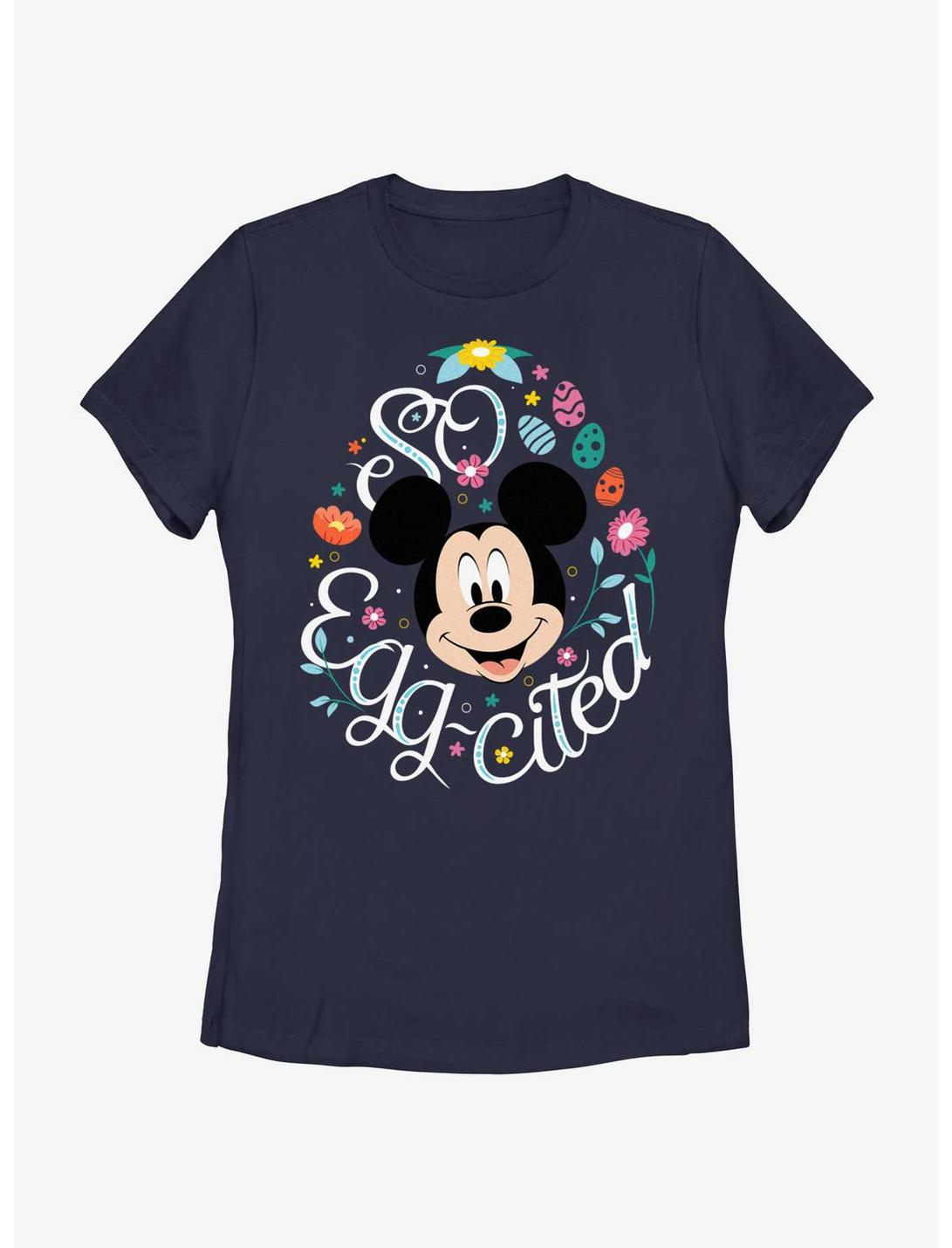 Disney Mickey Mouse So Egg-Cited Womens T-Shirt, NAVY, hi-res