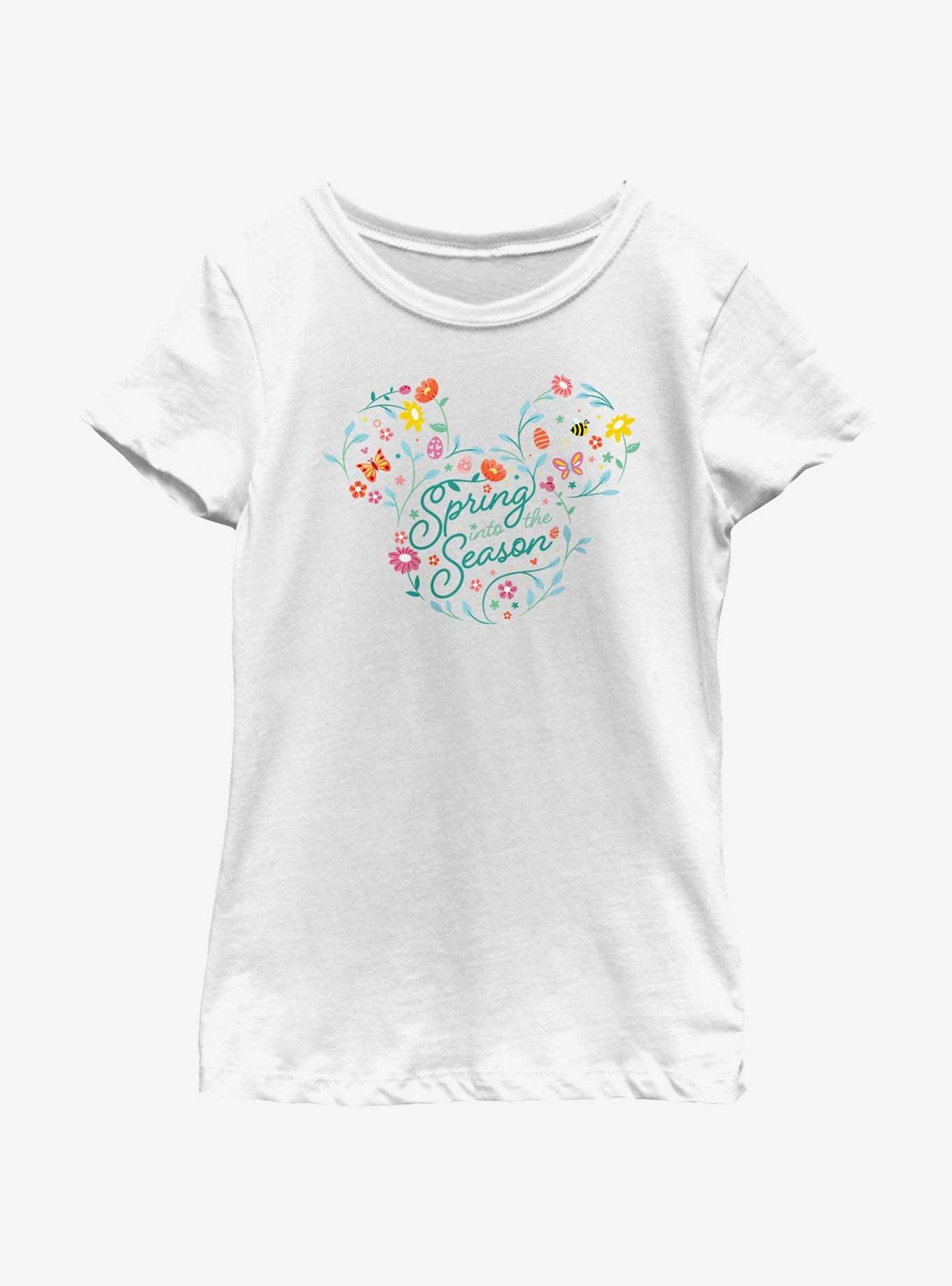 Disney Mickey Mouse Spring Into The Season Youth Girls T-Shirt