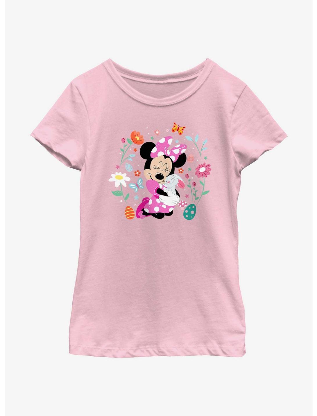 Disney Minnie Mouse Hug Bunny Youth Girls T-Shirt, PINK, hi-res